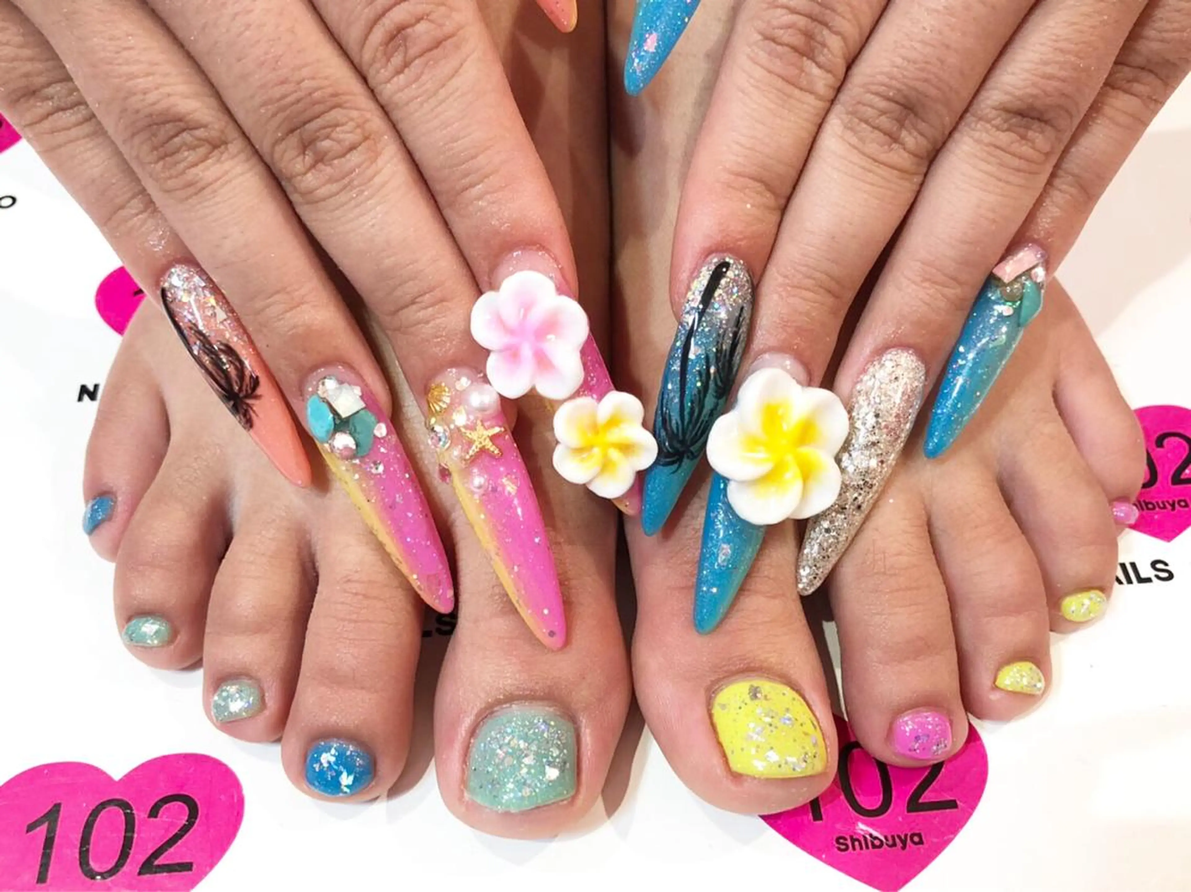 ロング キッズ ネイル マツエク・マツパ フットネイル スカルプネイル NAILSGOGO shibuyaのネイルデザイン
