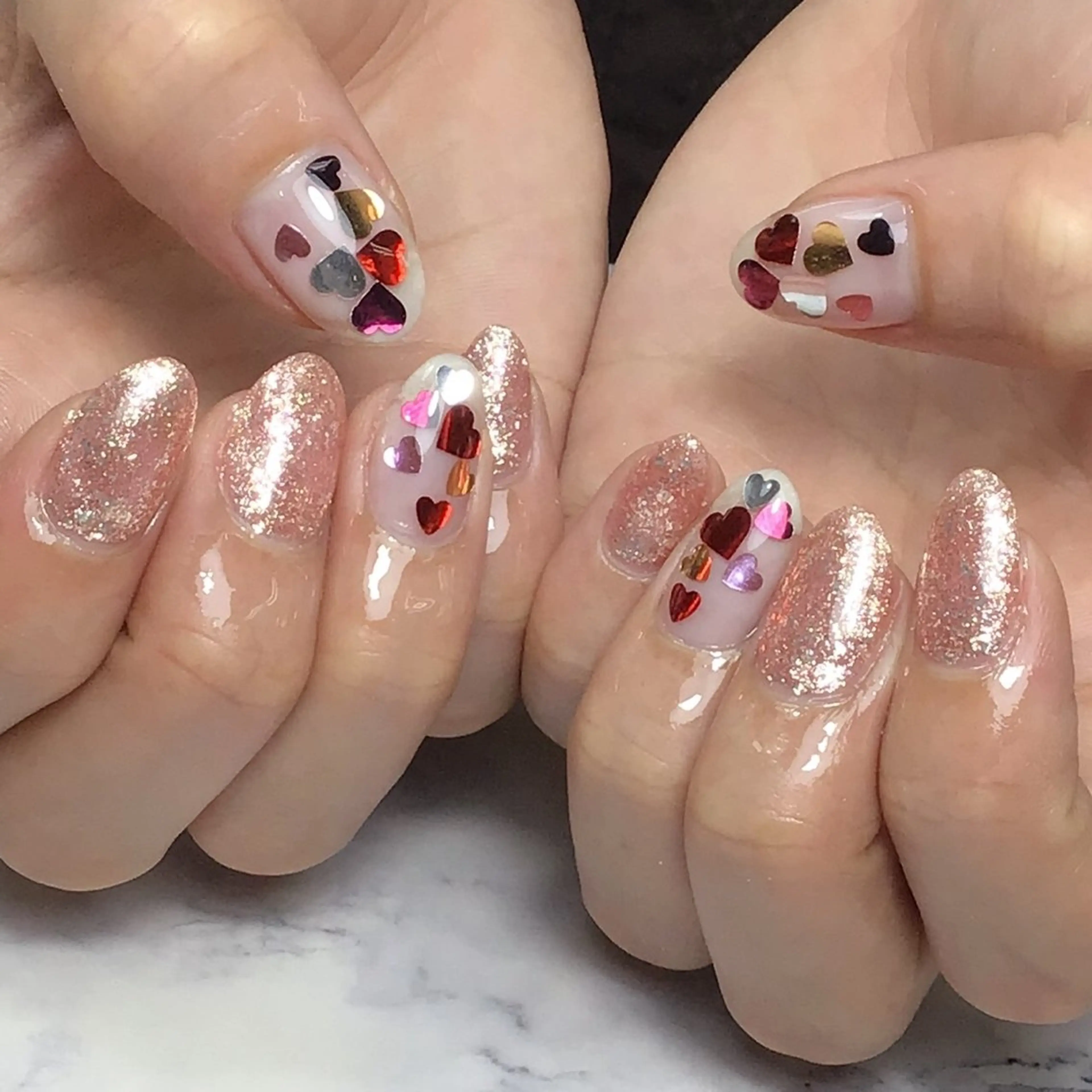 ネイル ジェルネイル マグネットネイル 持ち込み ワンカラーネイル パラジェル EYE &NAILDAYのマツエク・マツパデザイン