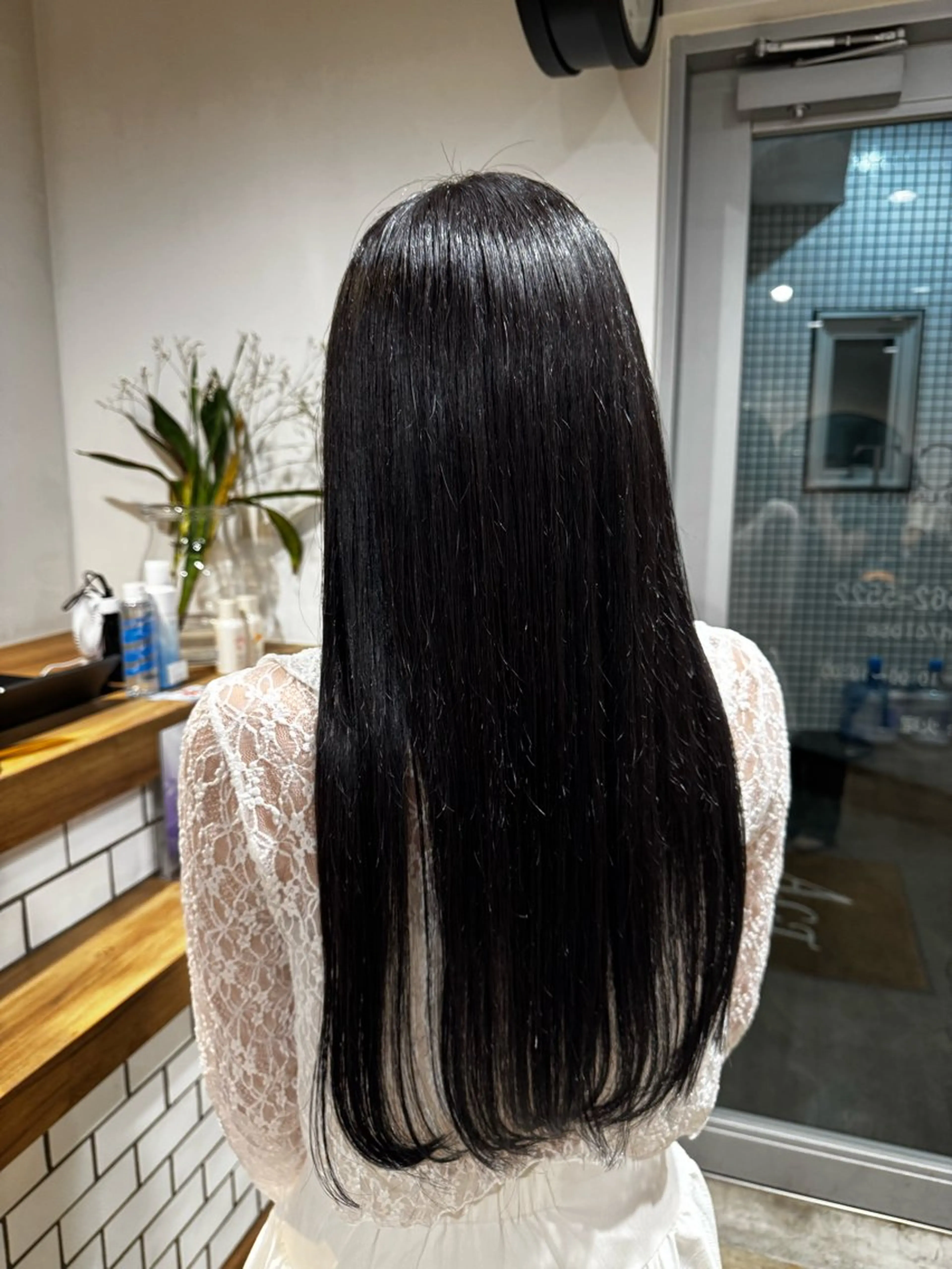 ロング カラー ブルーカラー ロング カット ヘアカラー トリートメント カットモデル/透明感 艶カラー/Rinのヘアスタイル