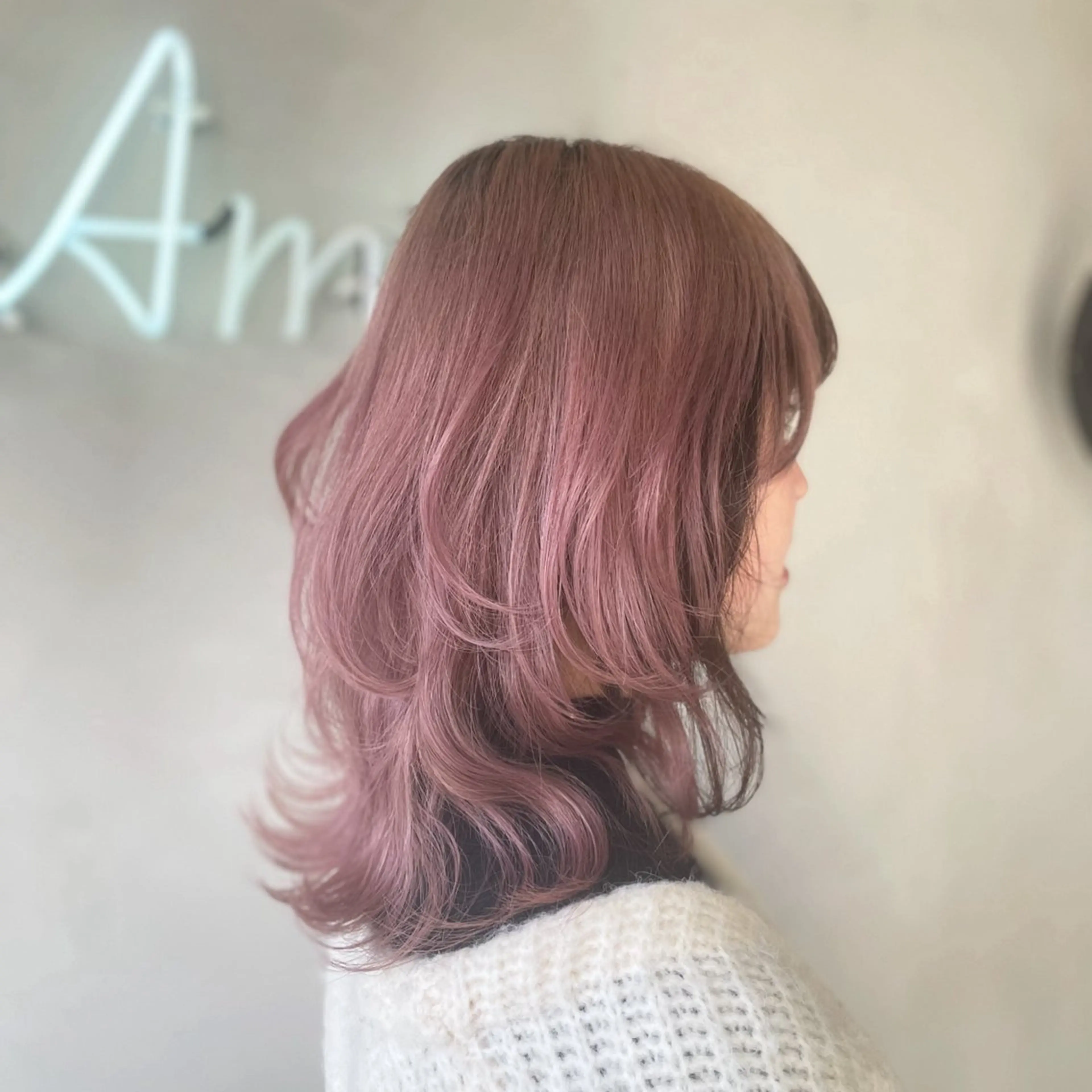 ミディアム カラー ヘアカラー トリートメント Ameri 新宿所属・𓆩︎🩸個性カラー SAKÜRA𓆪⋆˚のヘアスタイル