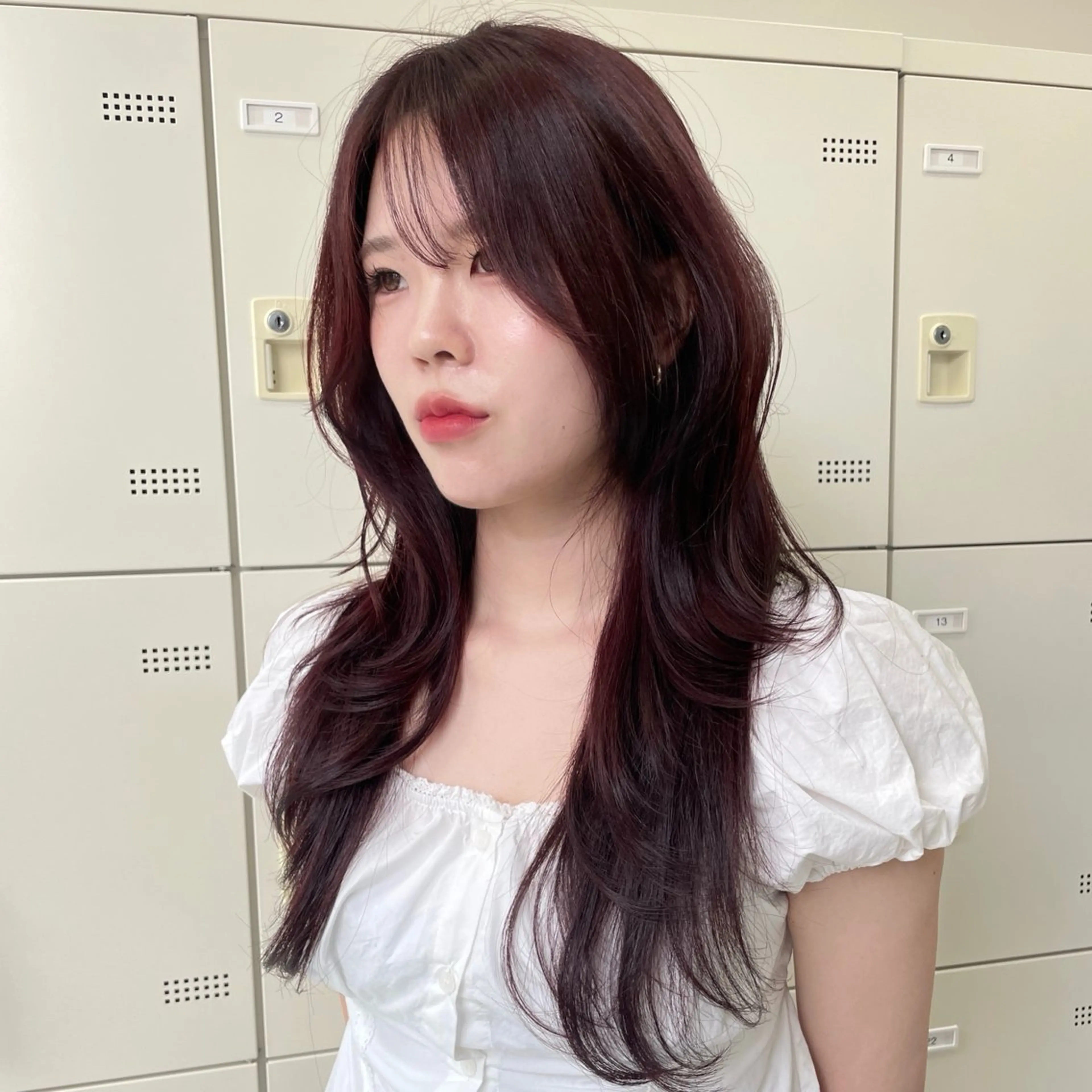 セミロング カット ヘアカラー トリートメント MOE 福岡韓国ヘア✧︎のヘアスタイル