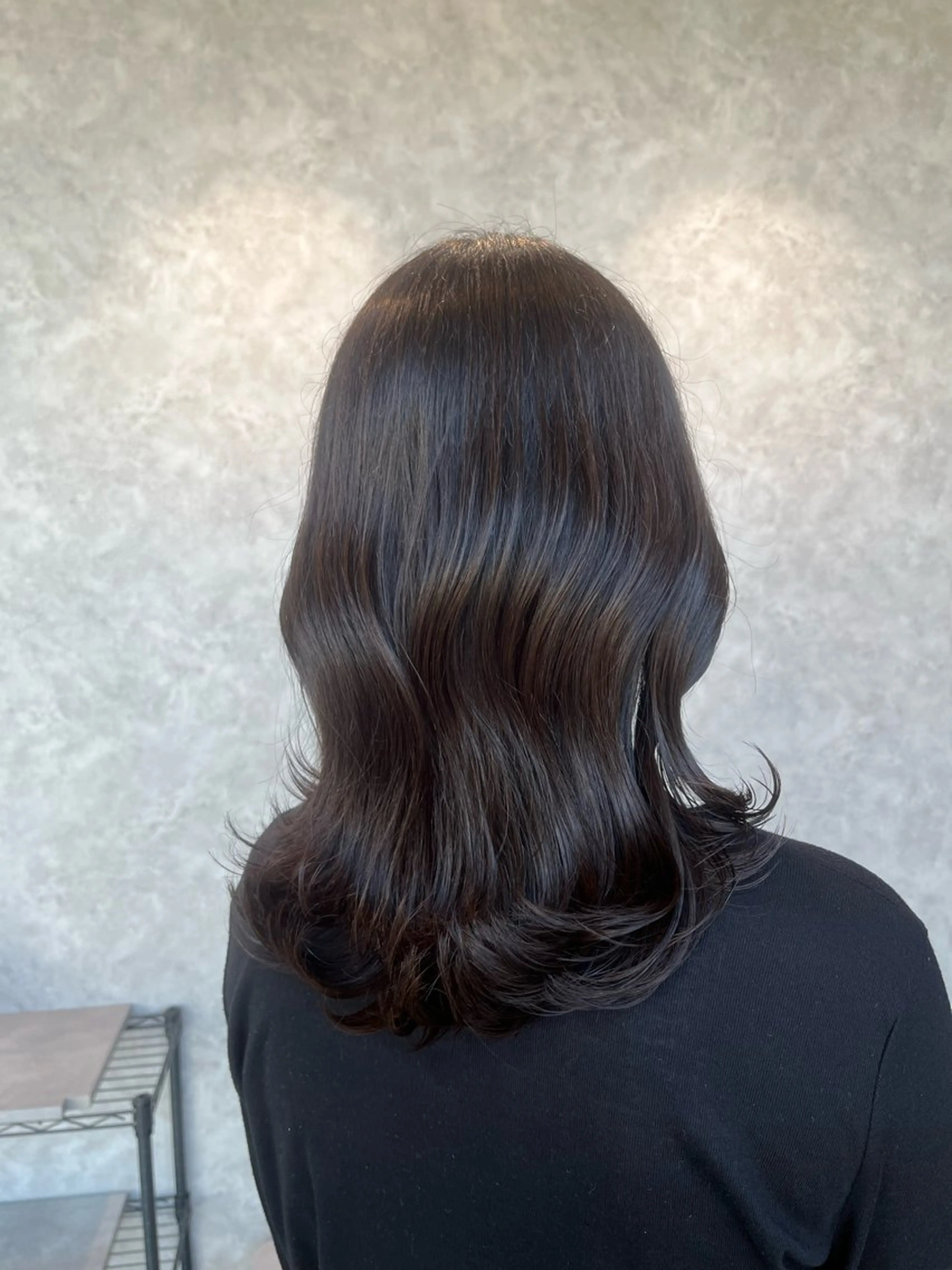 ミディアム くびれヘア カット トリートメント stud.所属・髪質改善/韓国ヘア yunaのヘアスタイル