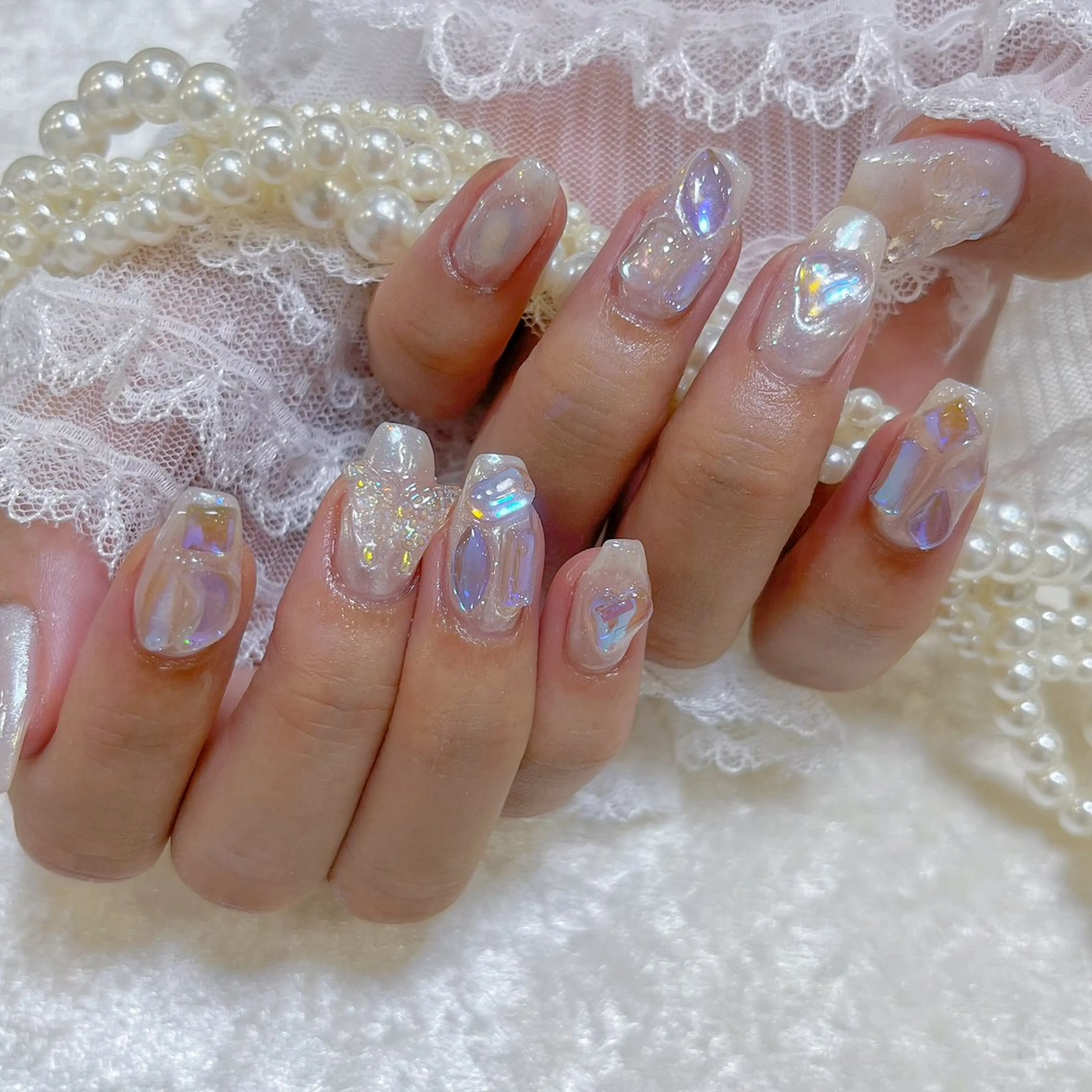 ネイル ハンドネイル Maya 🧊🫧‪のネイルデザイン