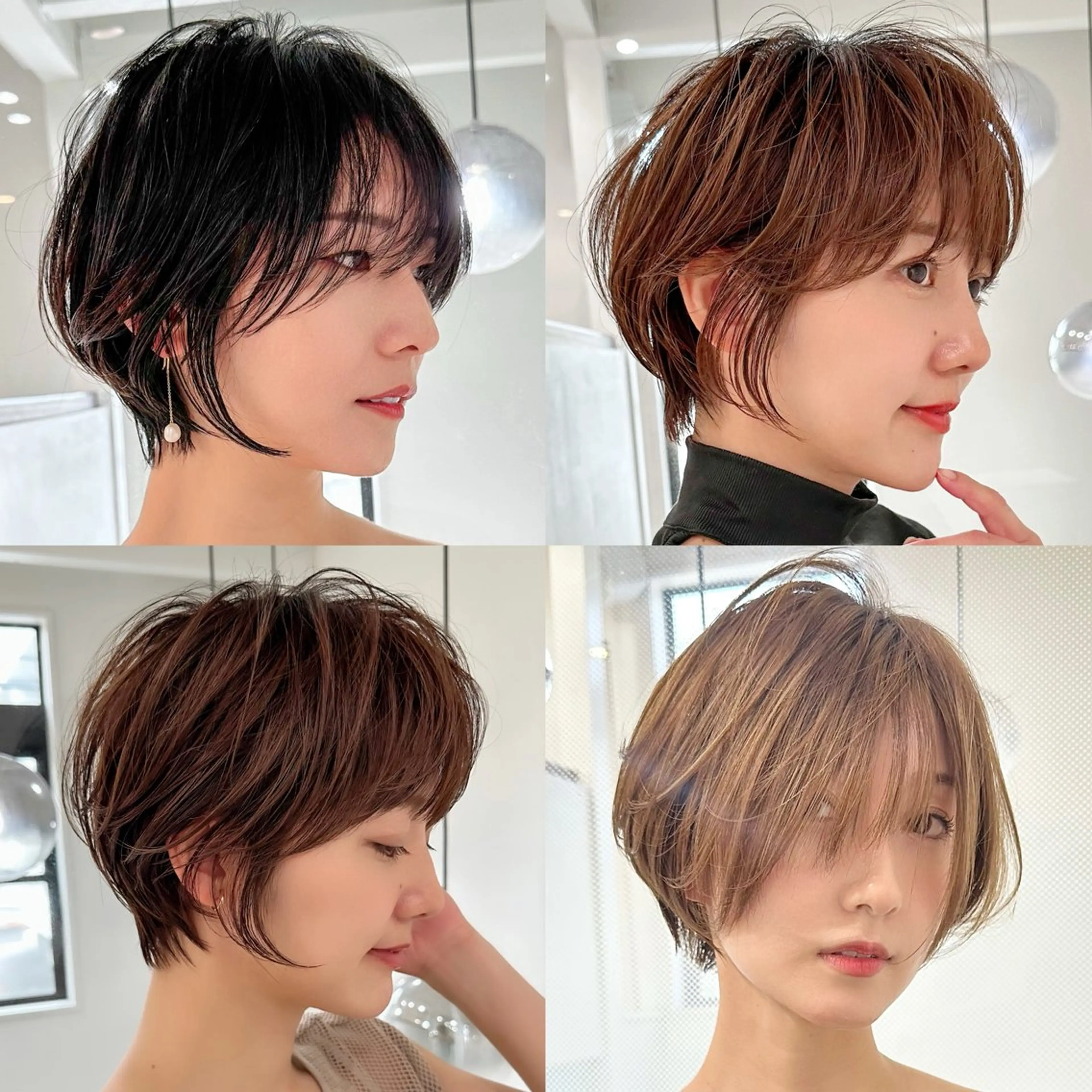 ショート ボブ くびれヘア 顔周りカット ハイライト 韓国風ヘア カット ヘアカラー トリートメント ヘッドスパ 遠藤大雅 ショート /ボブ/髪質改善🌈のヘアスタイル