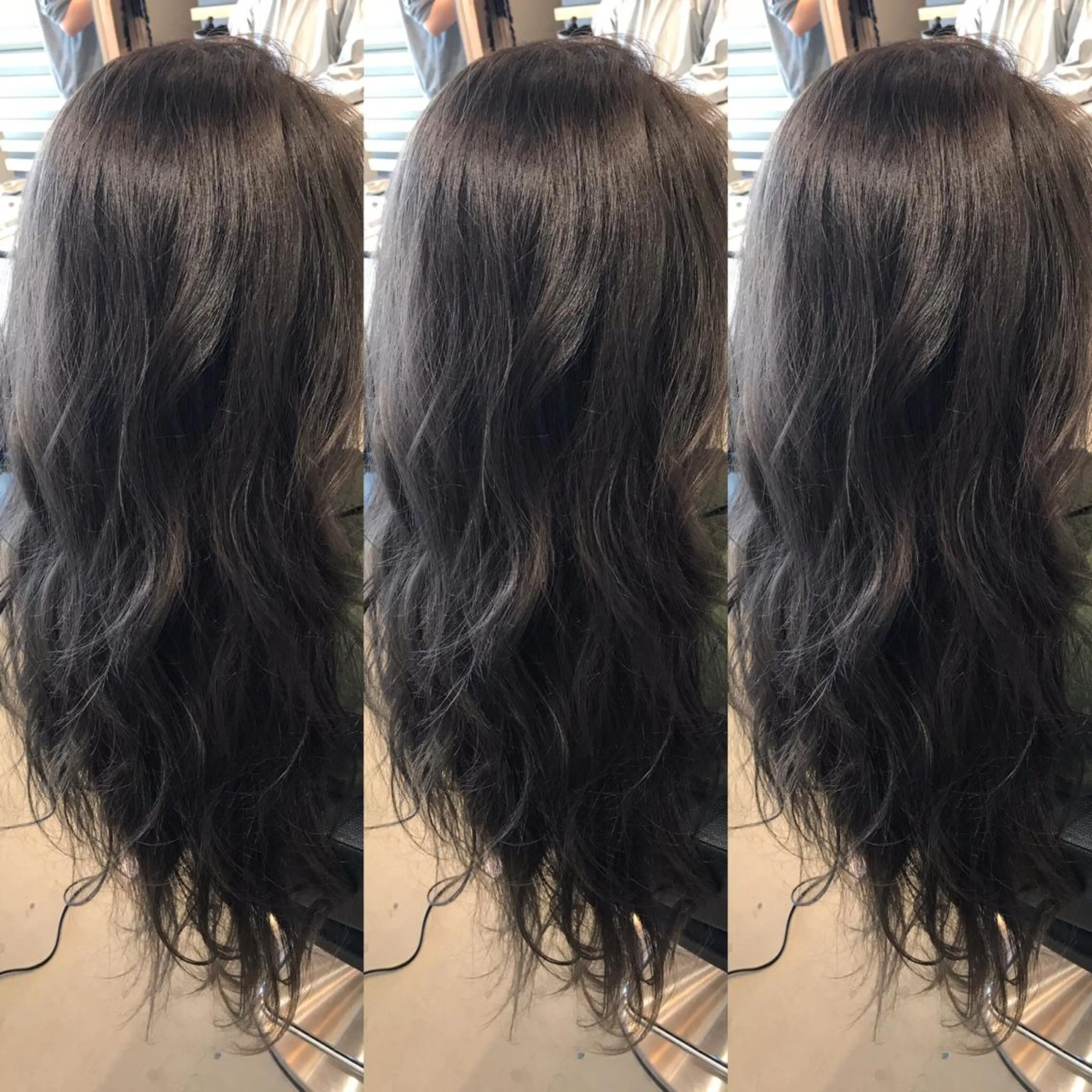 ロング カラー ブルーカラー ラベンダーカラー ヘアカラー 大久保 隆蔵のヘアスタイル