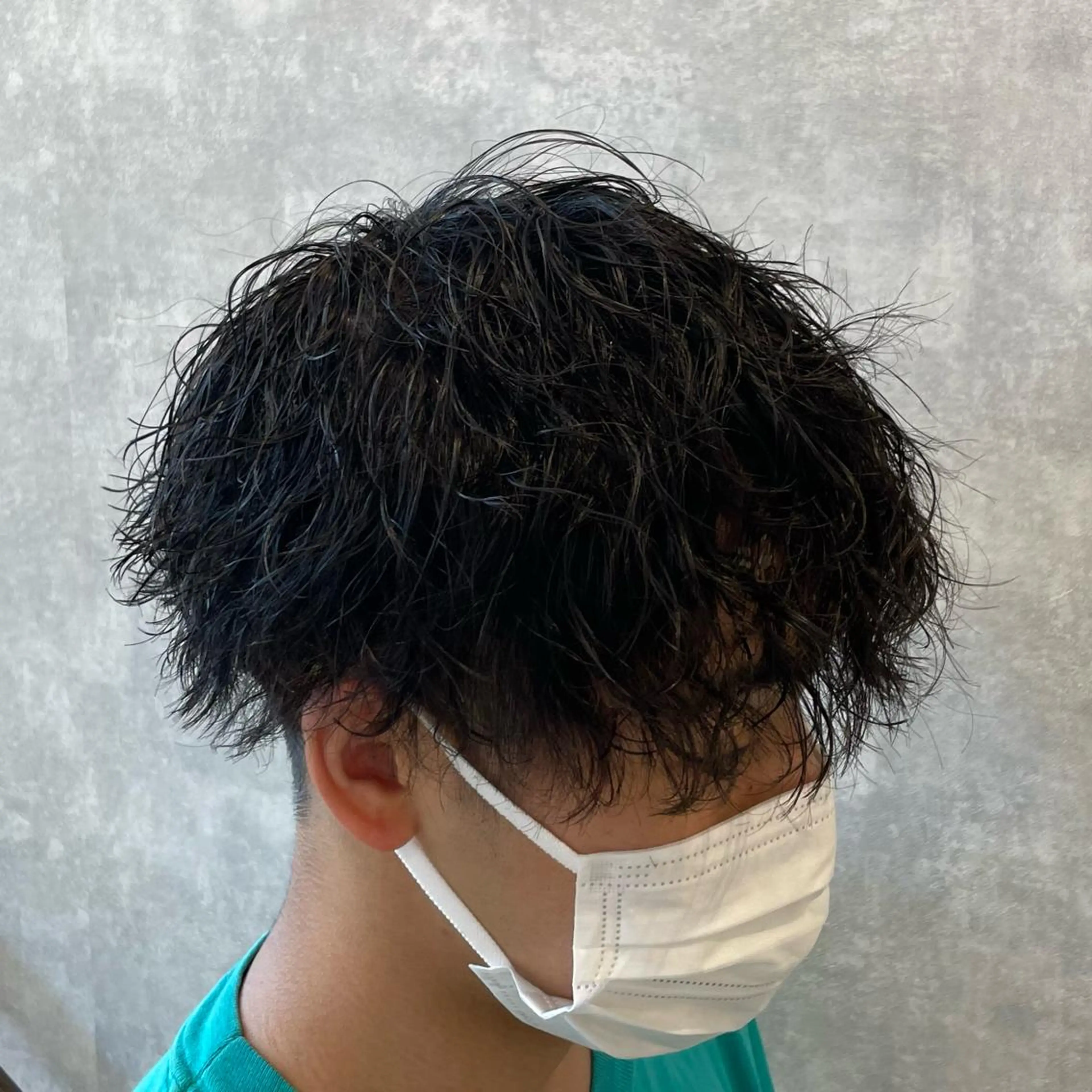 カラー メンズ メンズパーマ 波巻きパーマ メンズ専門/パーマ 束間ショートのヘアスタイル