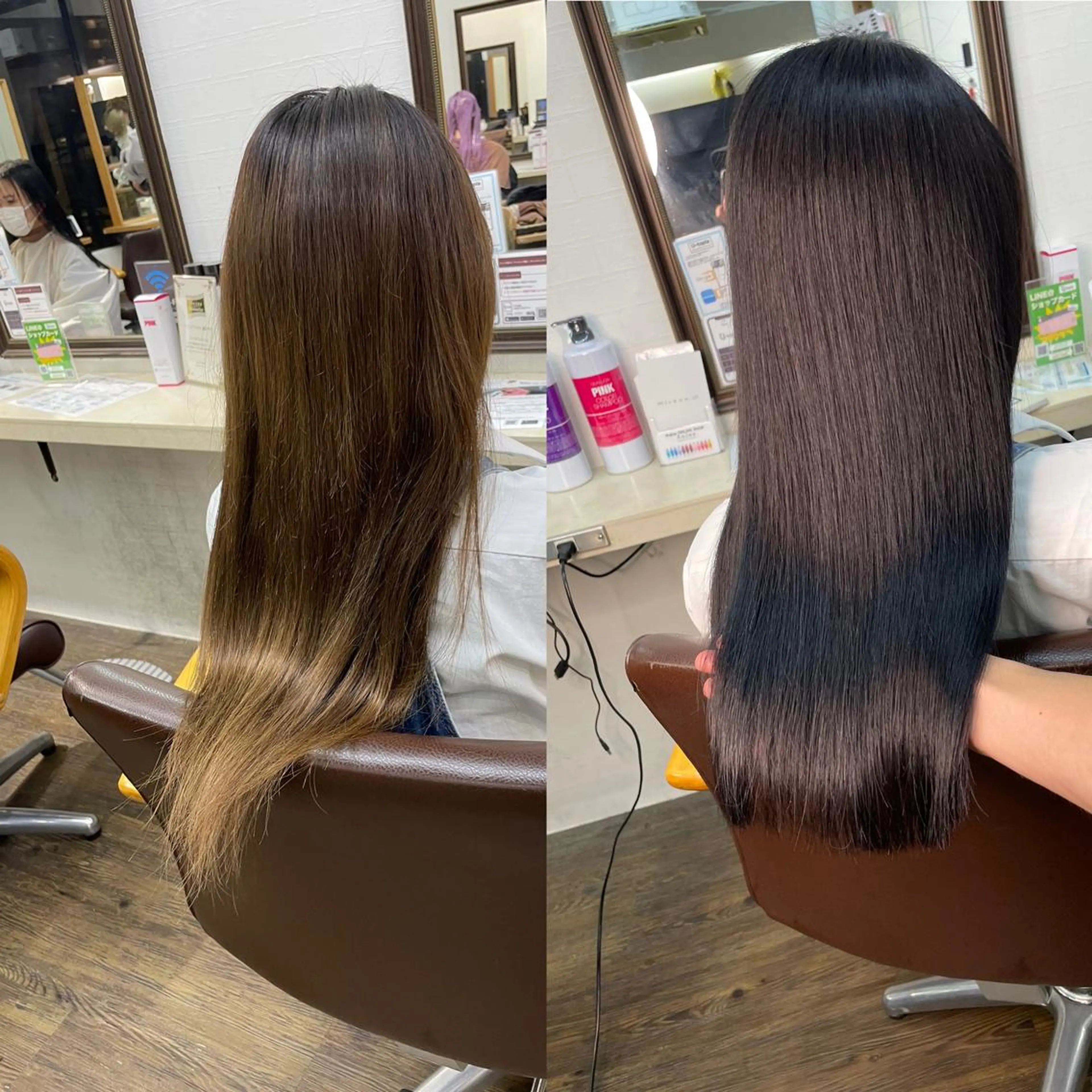 ミディアム ヒカ/外国人風 デザインカラーのヘアスタイル