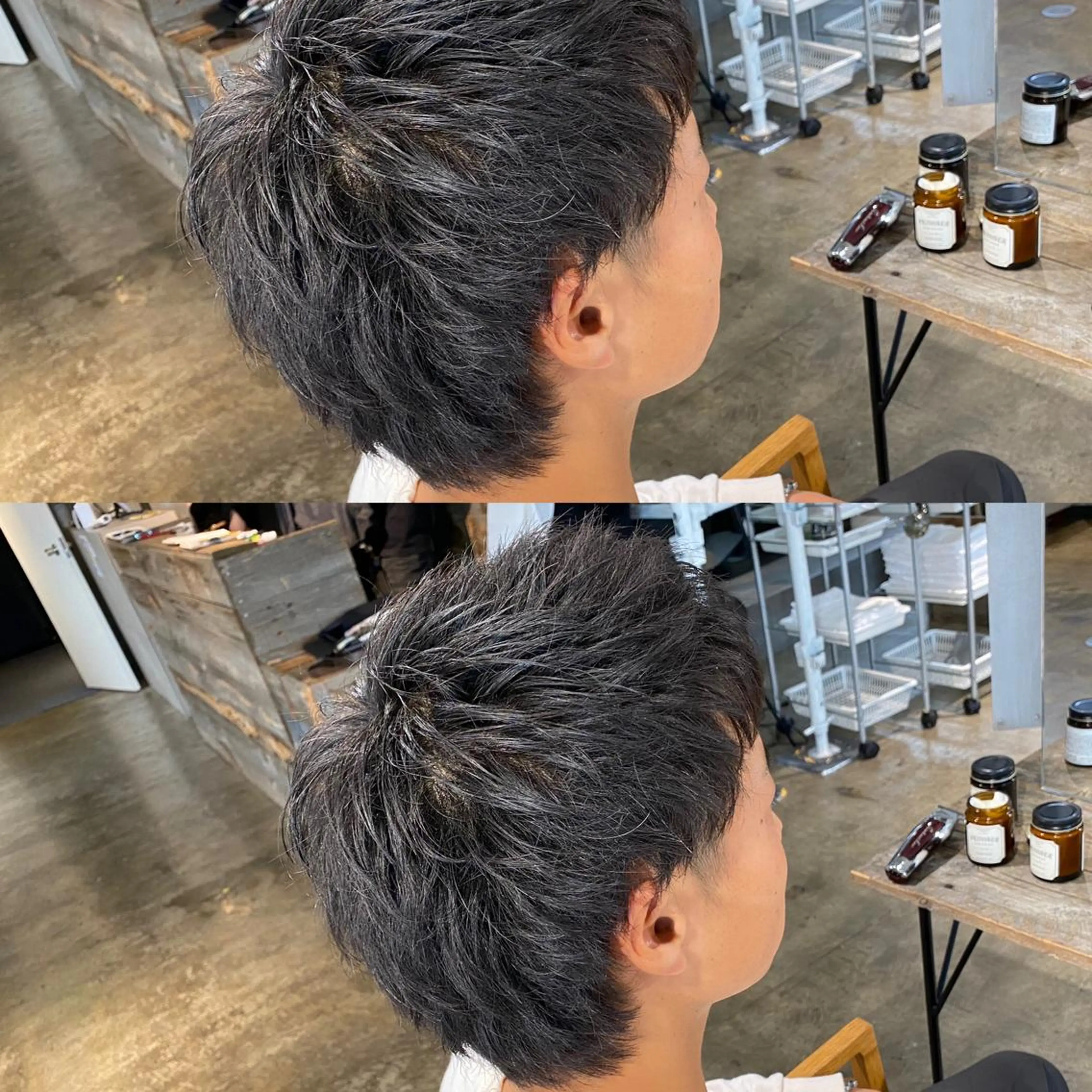 ショート パーマ メンズ メンズパーマ メンズウルフカット ウルフカット カット パーマ トリートメント 【メンズ職人】 ✂️佐藤友のヘアスタイル