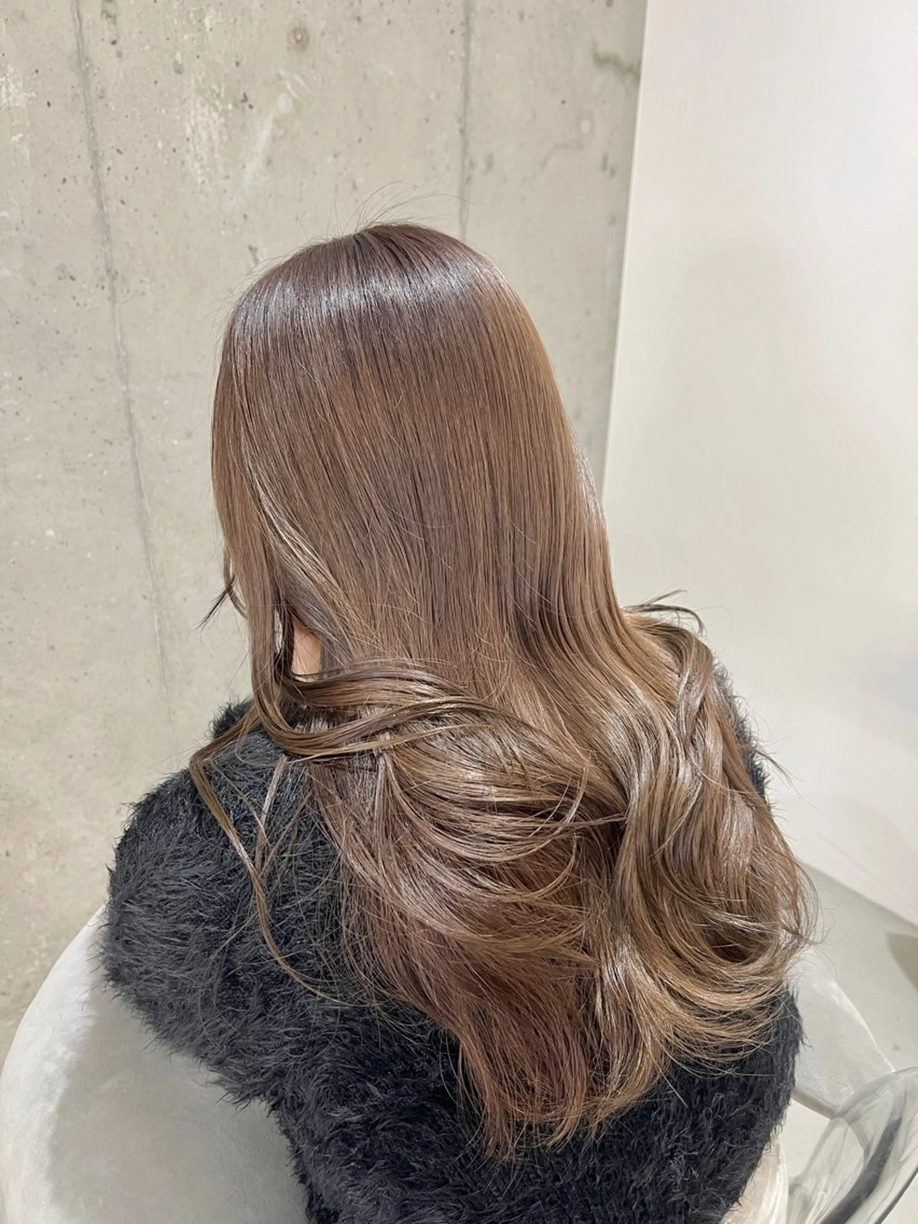 ロング カラー 透明感カラー くせ毛 髪質改善 縮毛矯正 トリートメント ヘアカラー トリートメント 頓所 大昂のヘアスタイル