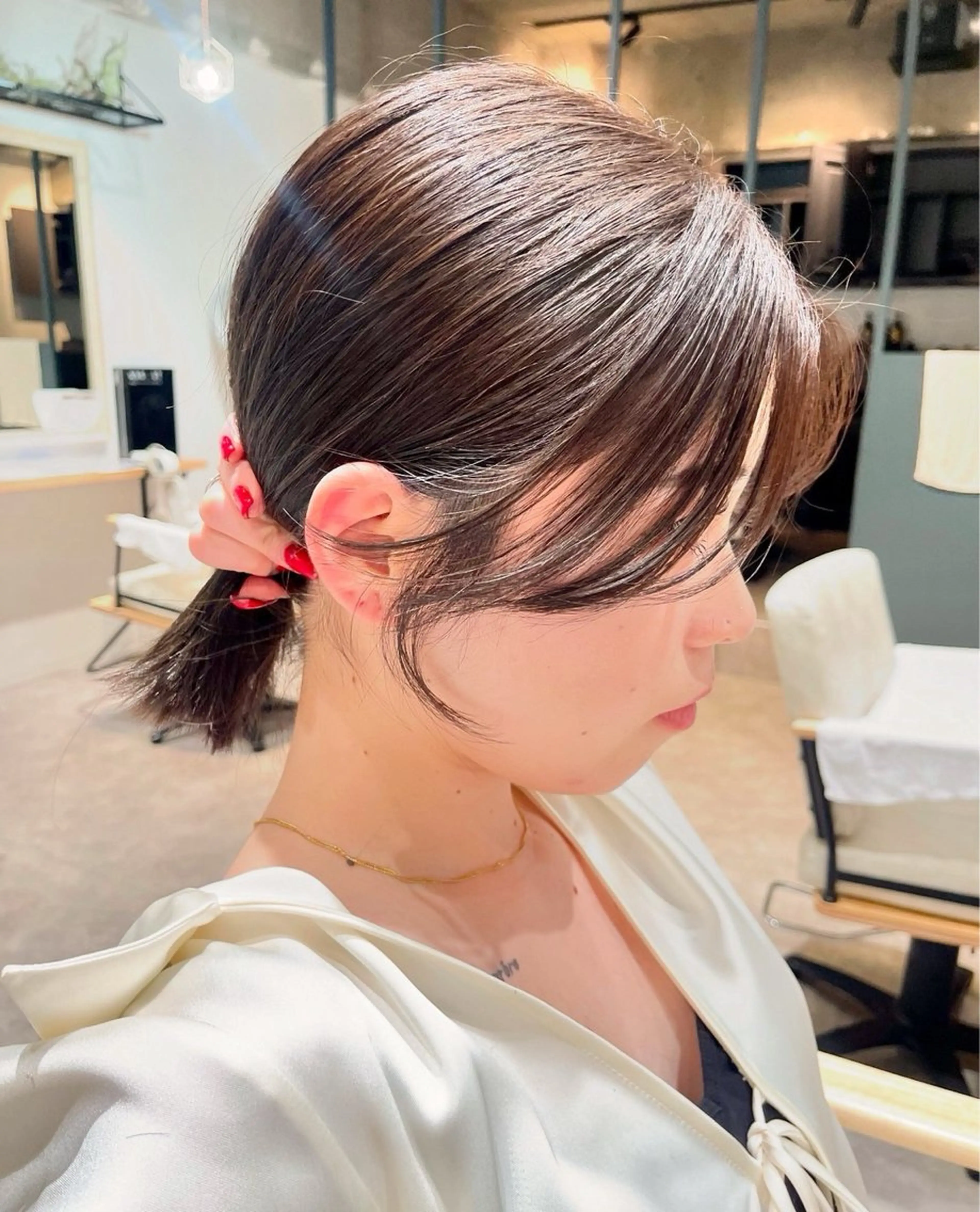 ミディアム カラー カット ヘアカラー 🎀咲月🎀レイヤー /暖色透明感カラーのマツエク・マツパデザイン