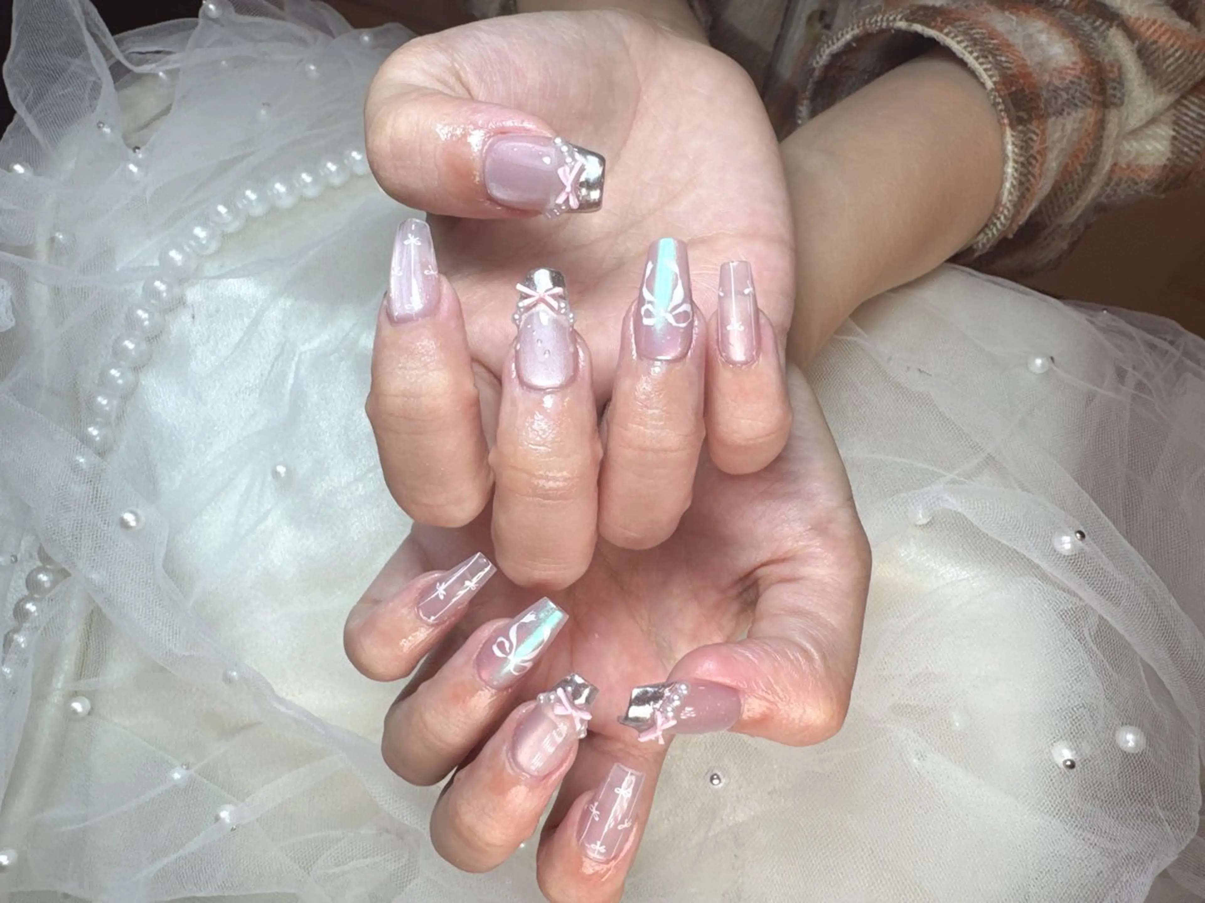 ネイル アートネイル ニュアンスネイル オフィスネイル シンプルネイル ハンドネイル リセス 高田馬場のネイルデザイン