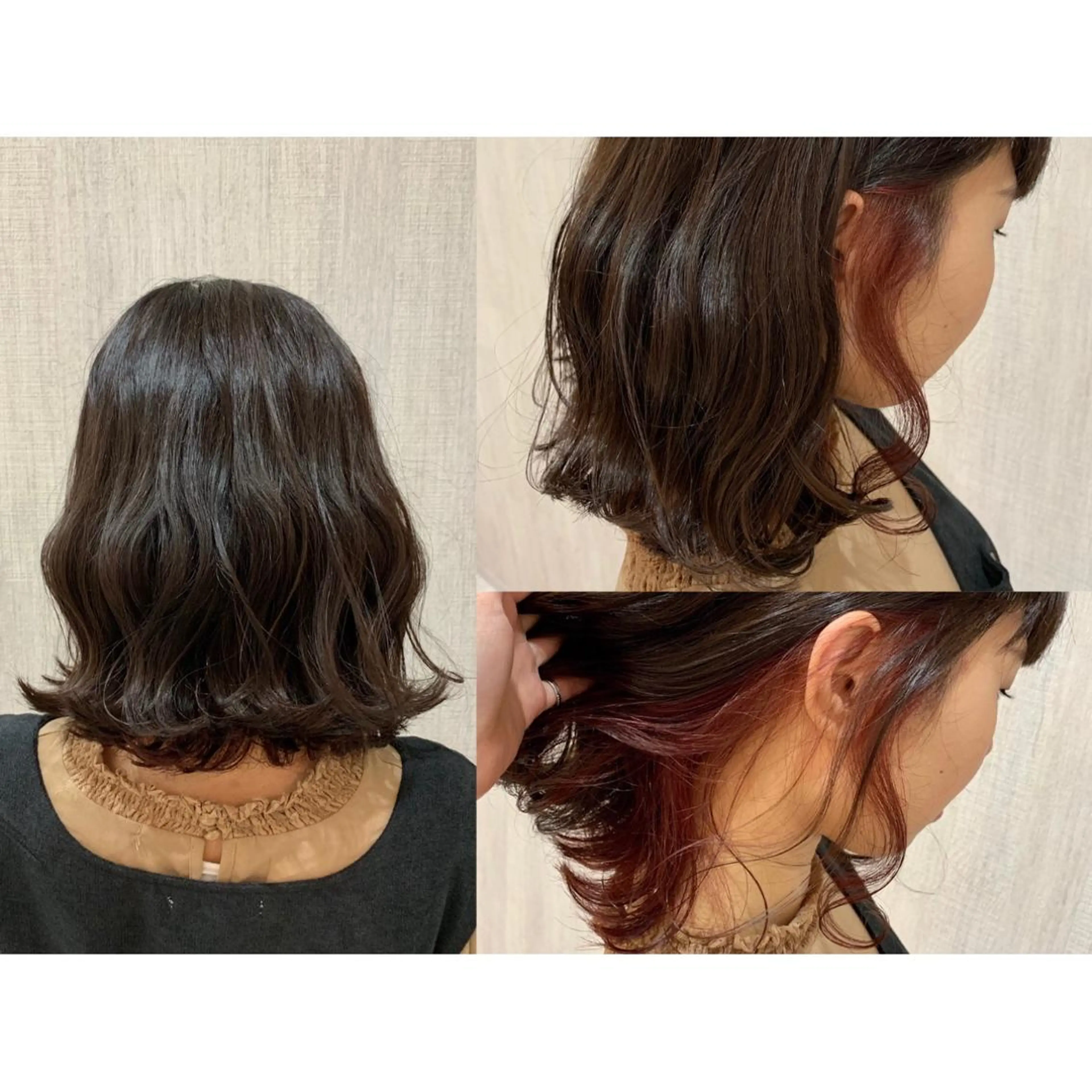 ミディアム カラー 🫧透け感⋆艶髪💎 山口アヤカのヘアスタイル