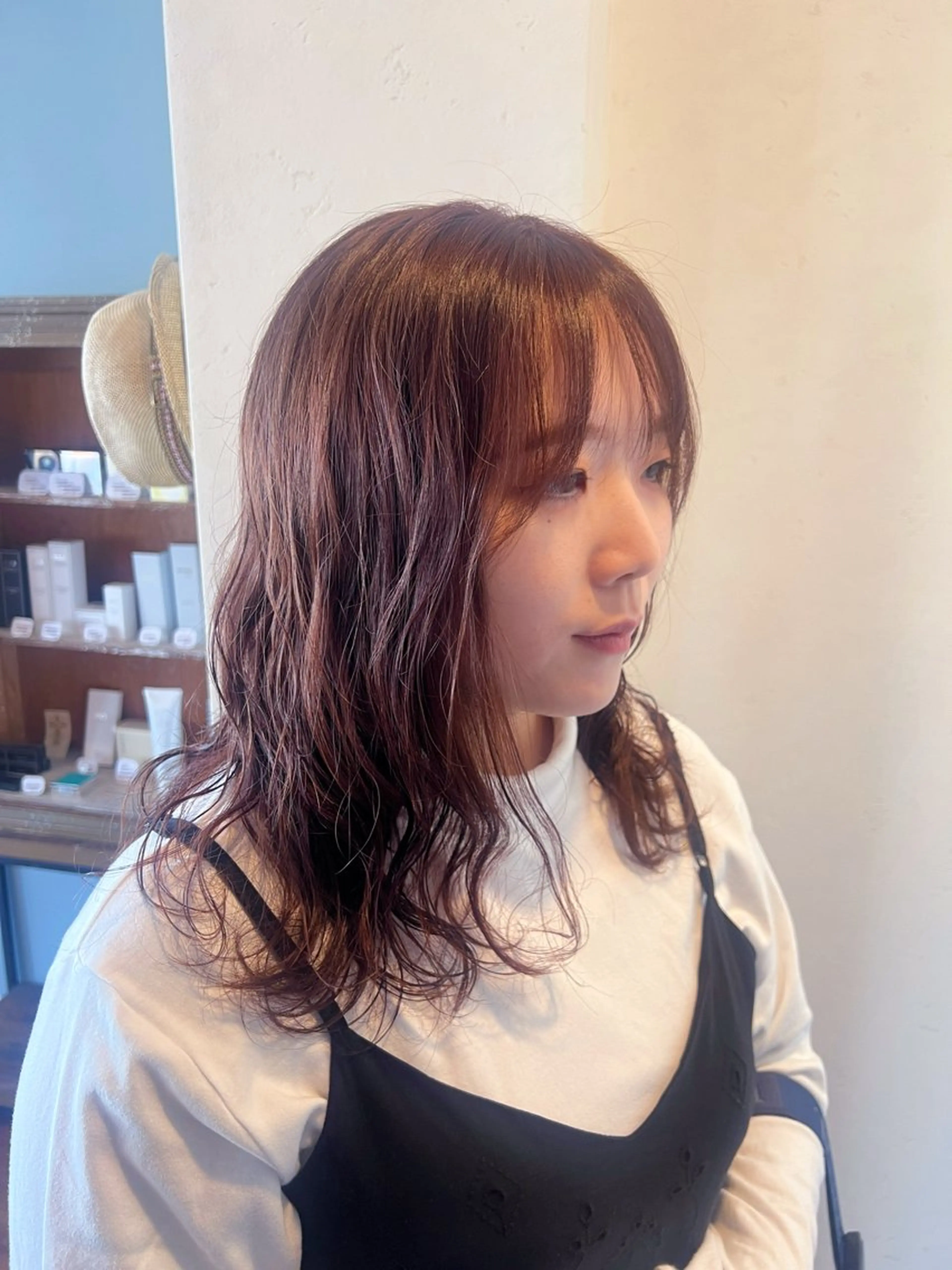 カラー ベージュカラー ピンクカラー ピンクベージュ レディース特化 ナチュラル☘︎︎芹七のヘアスタイル