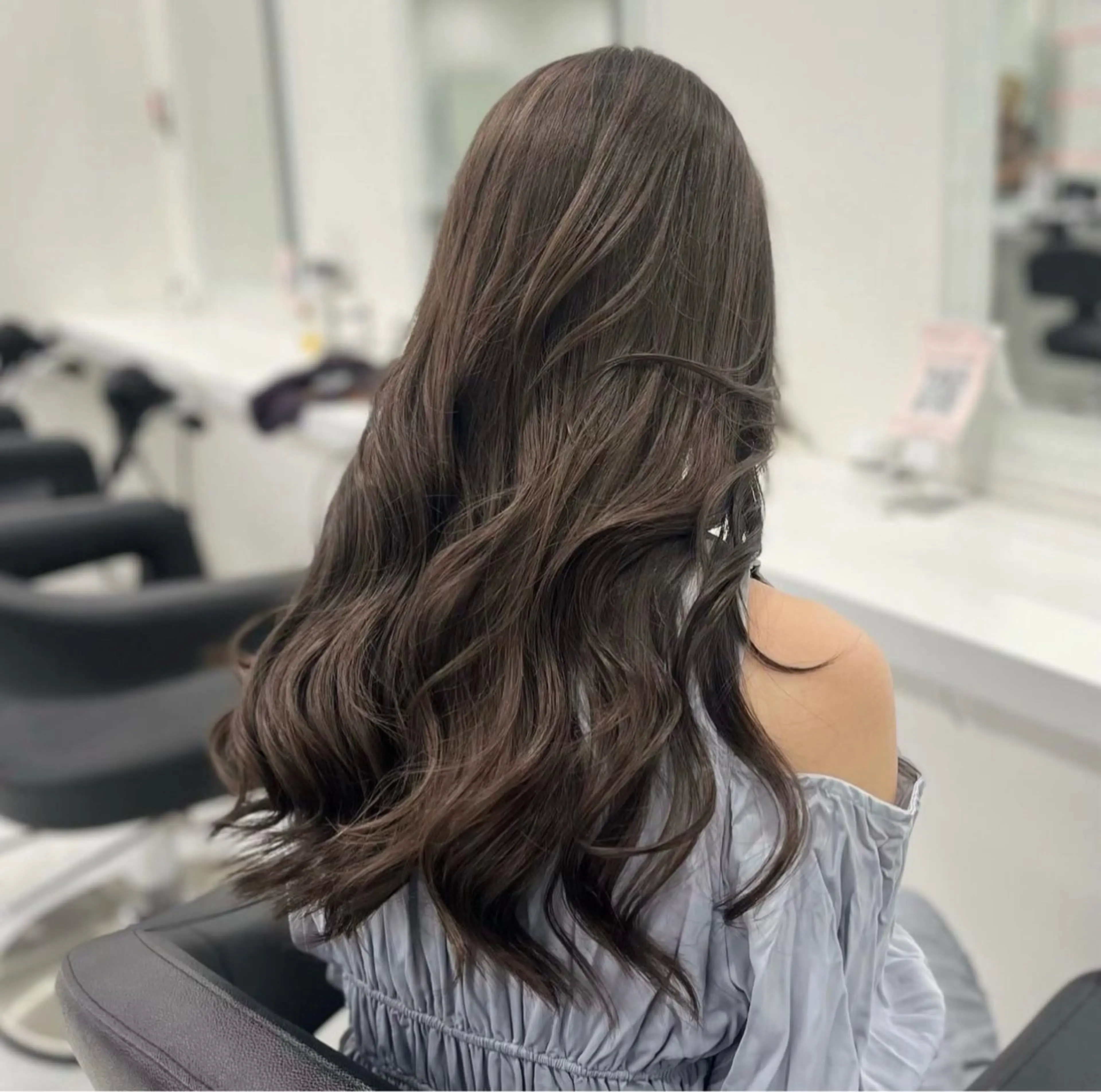 セミロング カラー ヘアアレンジ カット ヘアカラー トリートメント ヘッドスパ ヘアセット 透明感ラベンダー💗 SHOのヘアスタイル