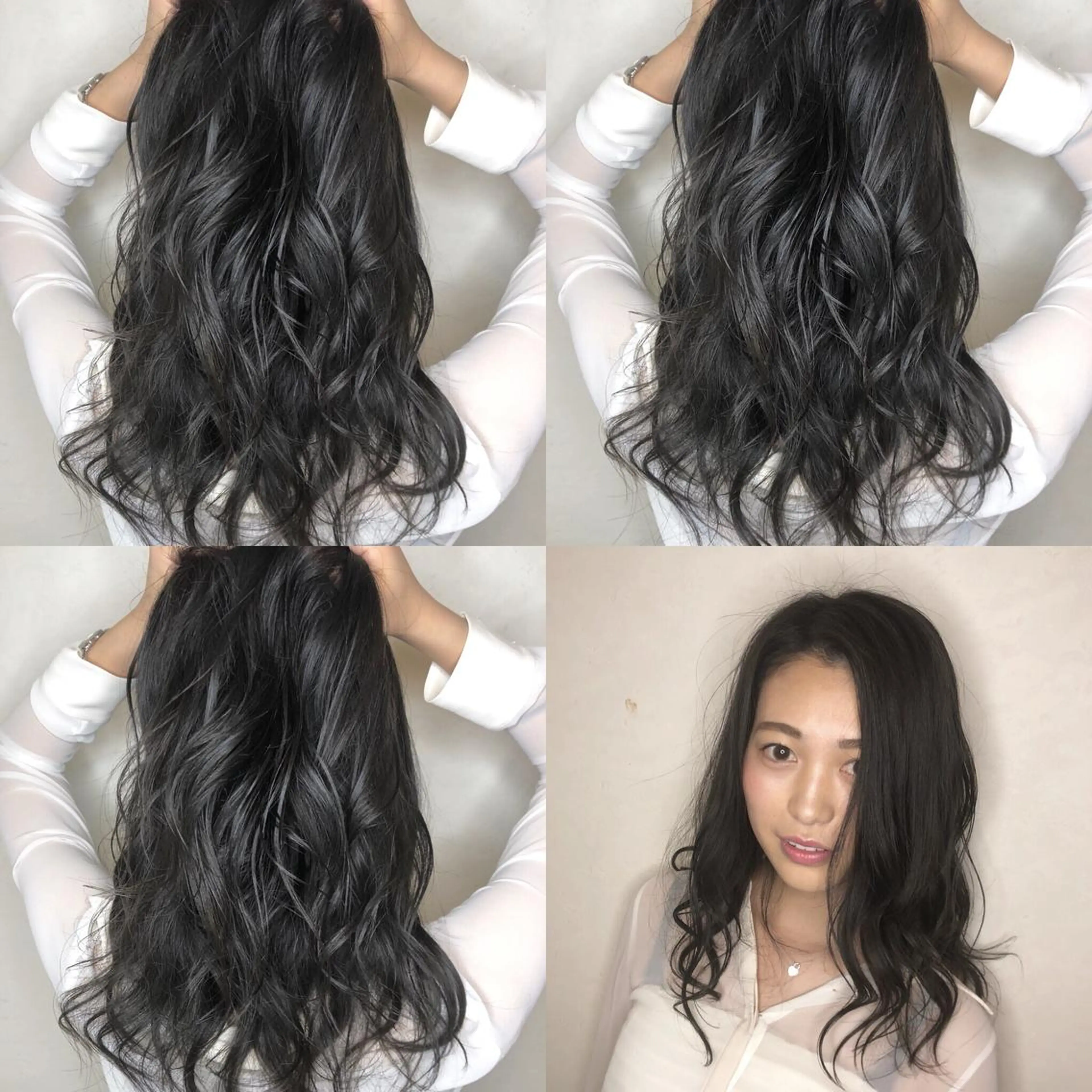 ミディアム カラー 黒髪 透明感カラー ハイライトカラー ハイライト ヘアカラー トリートメント JIL BLAN 京都のヘアスタイル
