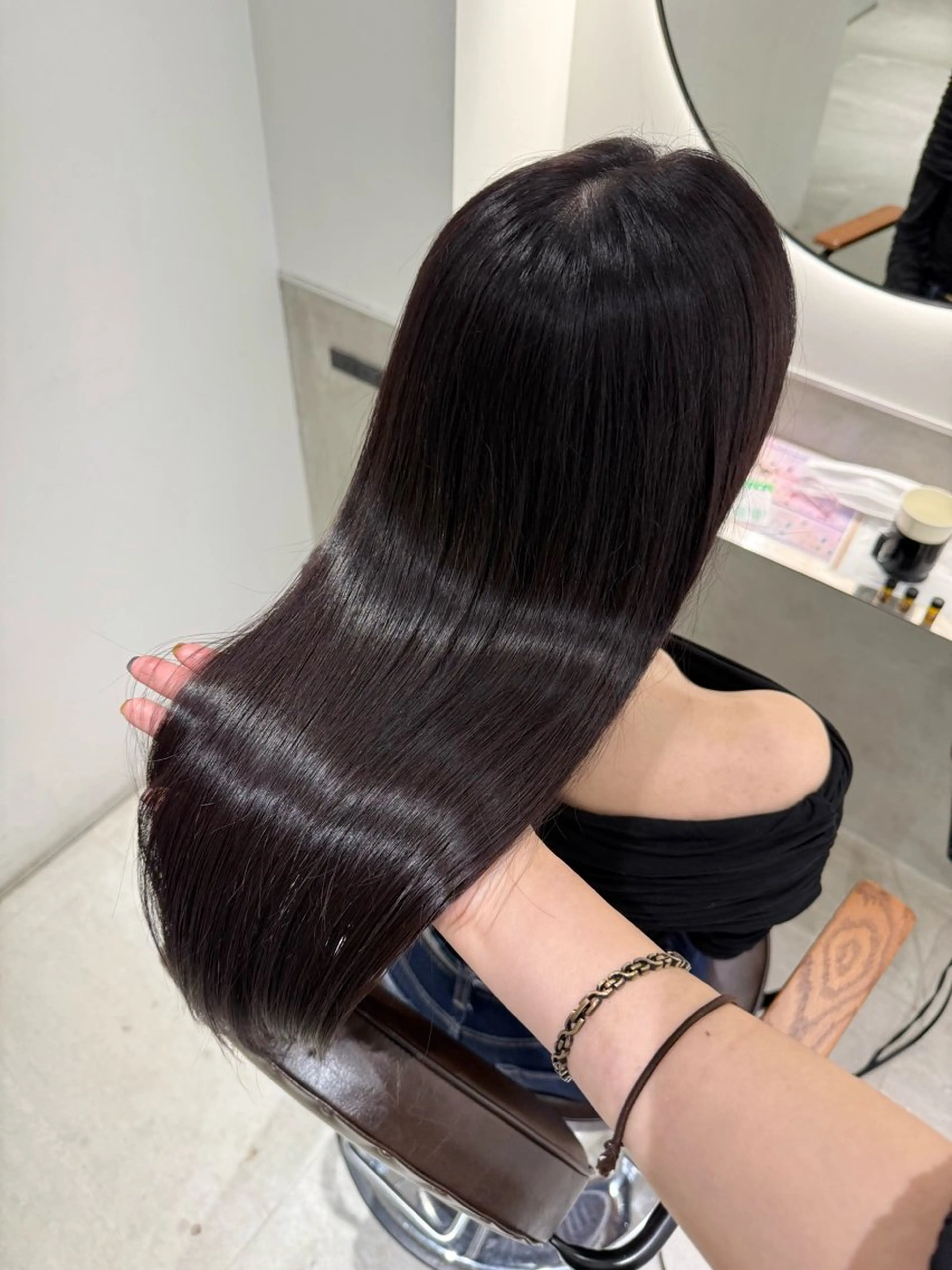 ロング 髪質改善 ヘアカラー トリートメント 艶髪カラー🫧 髪質改善🪽萩原のヘアスタイル