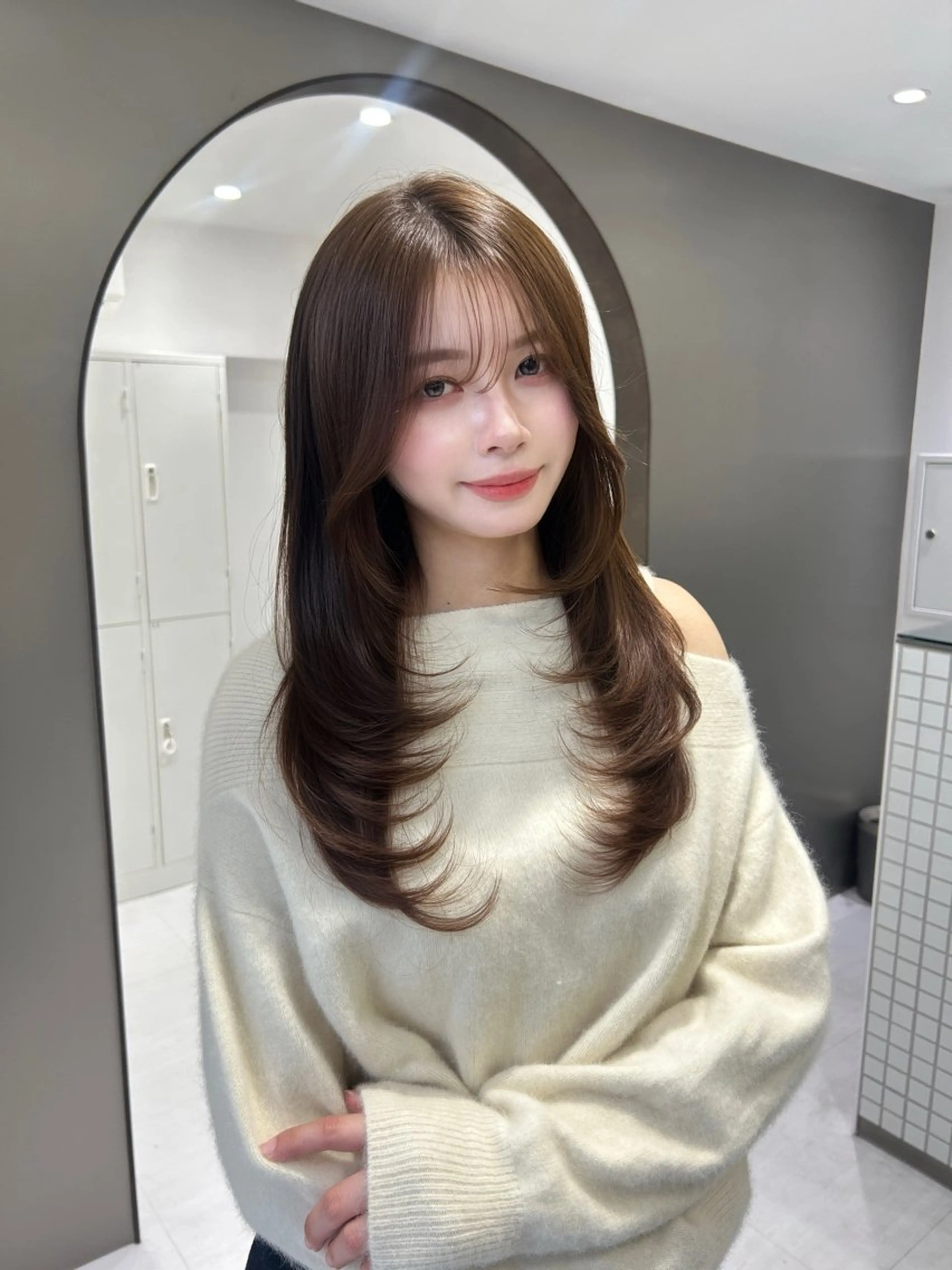 ロング レイヤーカット 【期間限定無料🎀】 似合わせ特化🤎モカのヘアスタイル