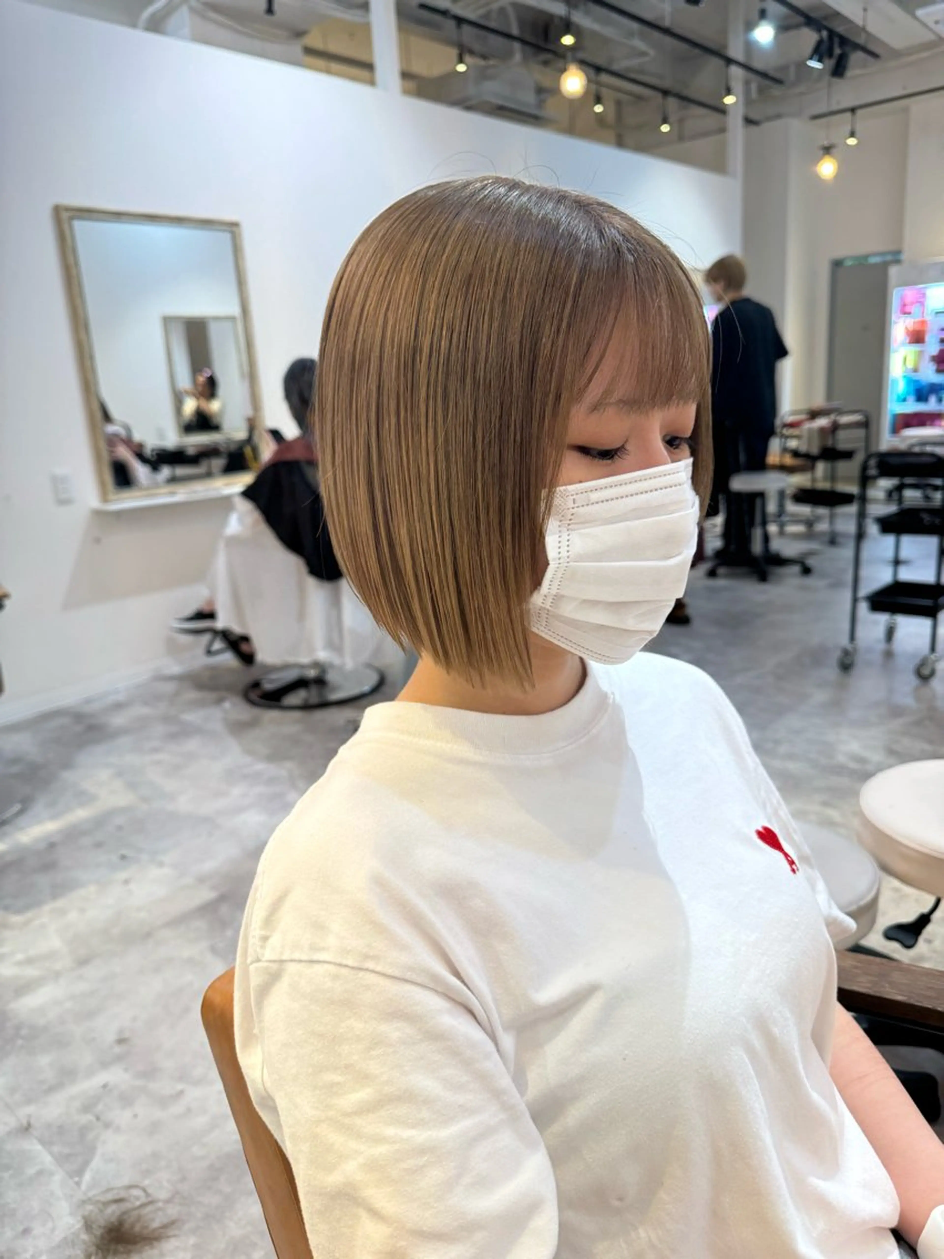 ショート カット ヘアカラー トリートメント 赤み無し柔らかカラー 【梅田】madokaのヘアスタイル
