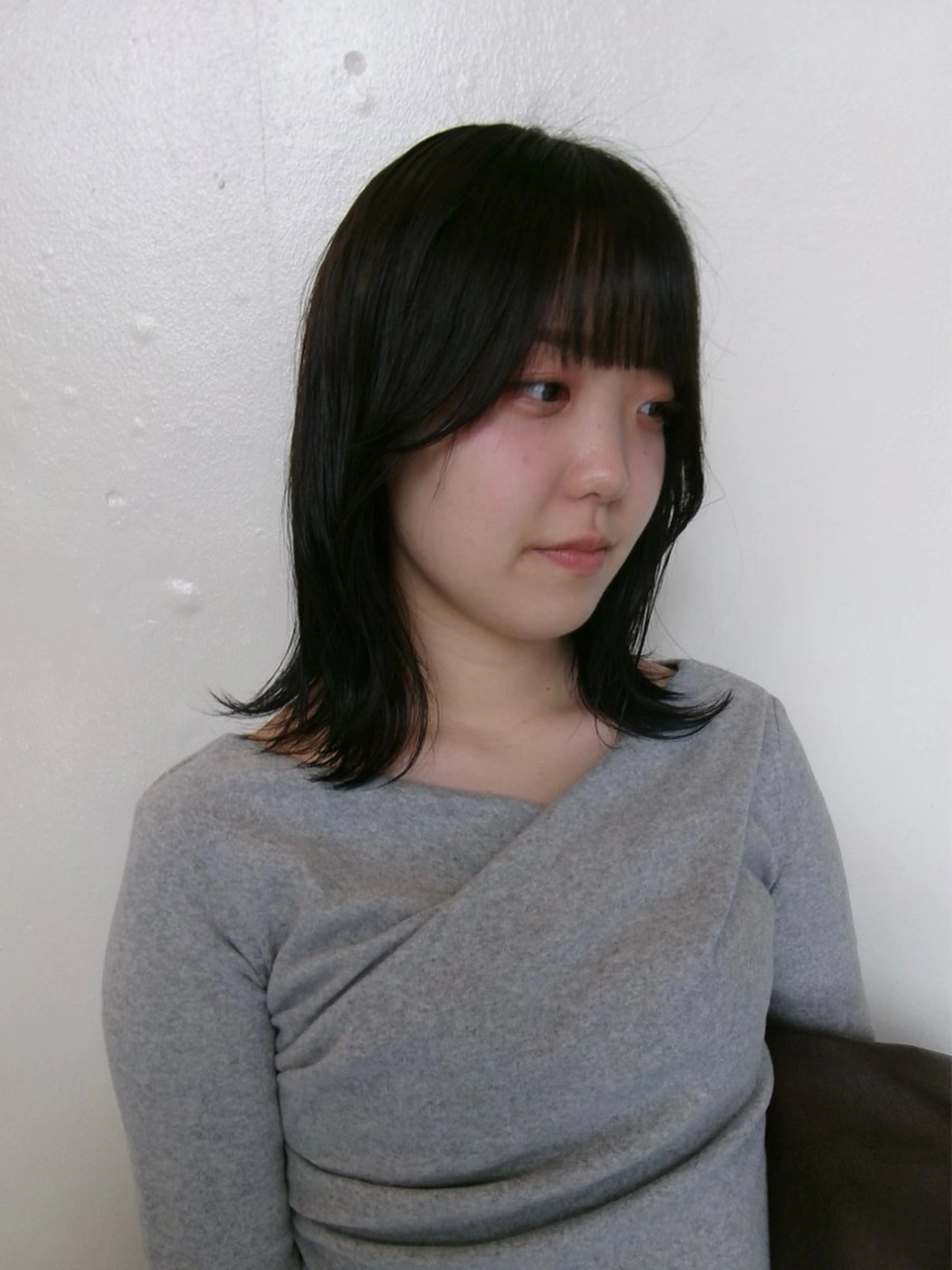 ミディアム カット ヘアカラー ニワ/レイヤーカット /透明感カラー💎のヘアスタイル