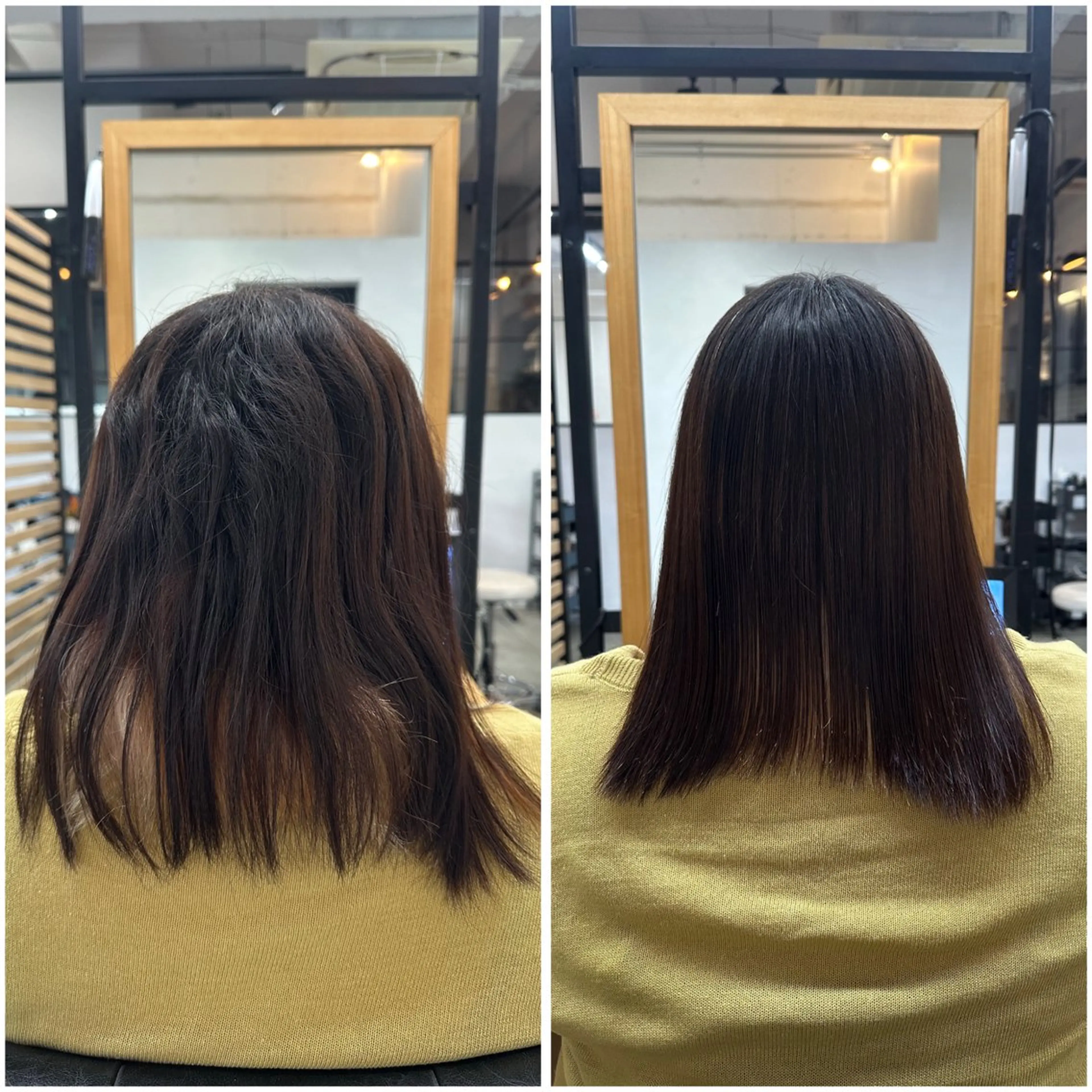 ミディアム パーマ 縮毛矯正 🎀髪質改善🎀 平沢🤍のヘアスタイル