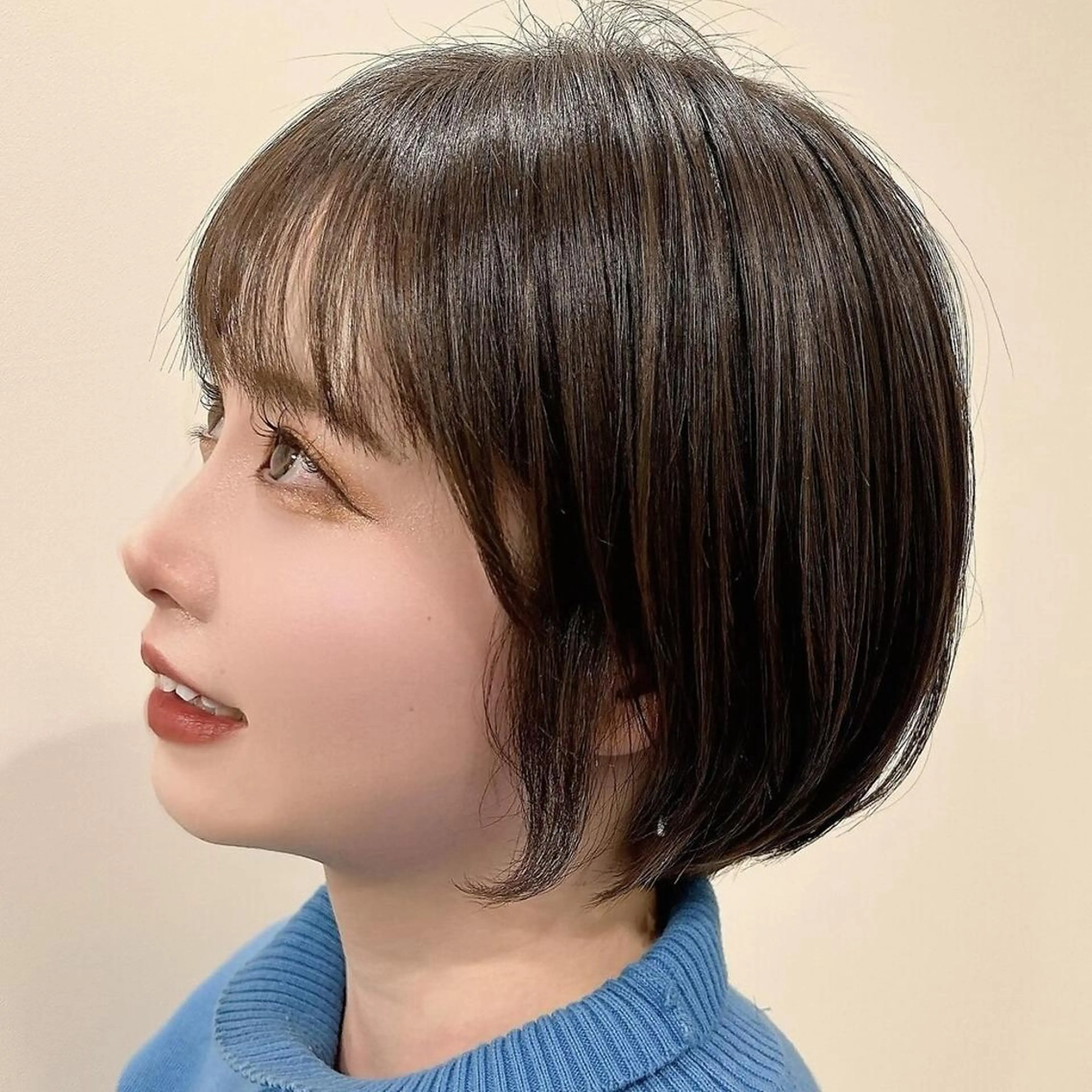 ショート ボブ レイヤーカット 小顔カット カット Halo/長居美容室 ショート/ROKIのヘアスタイル