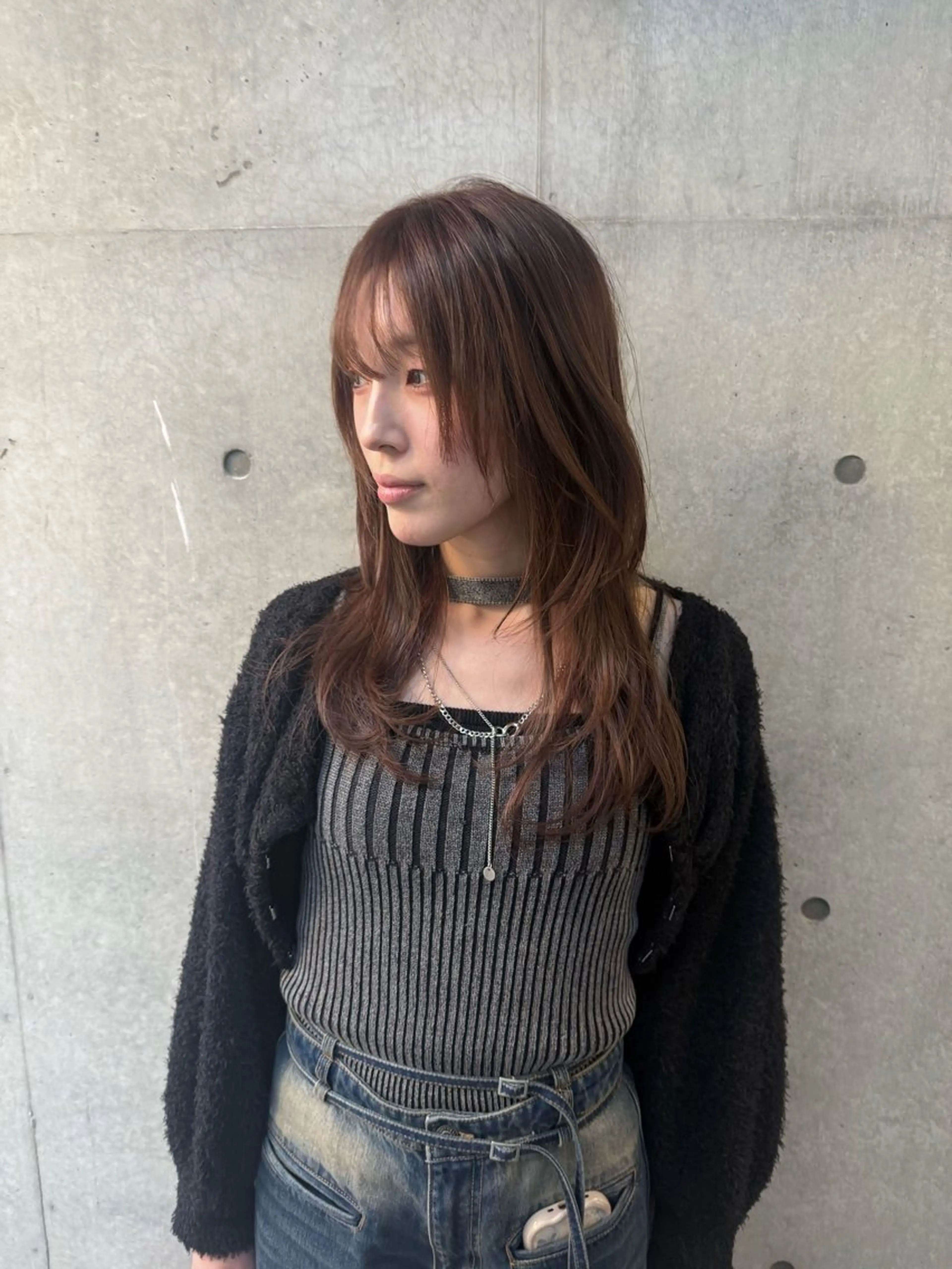 ロング カラー ロングレイヤー アッシュ ベージュカラー ブリーチ 透明感カラー カット ヘアカラー トリートメント 日本一丁寧なカット/ 小林輝🍀︎のヘアスタイル