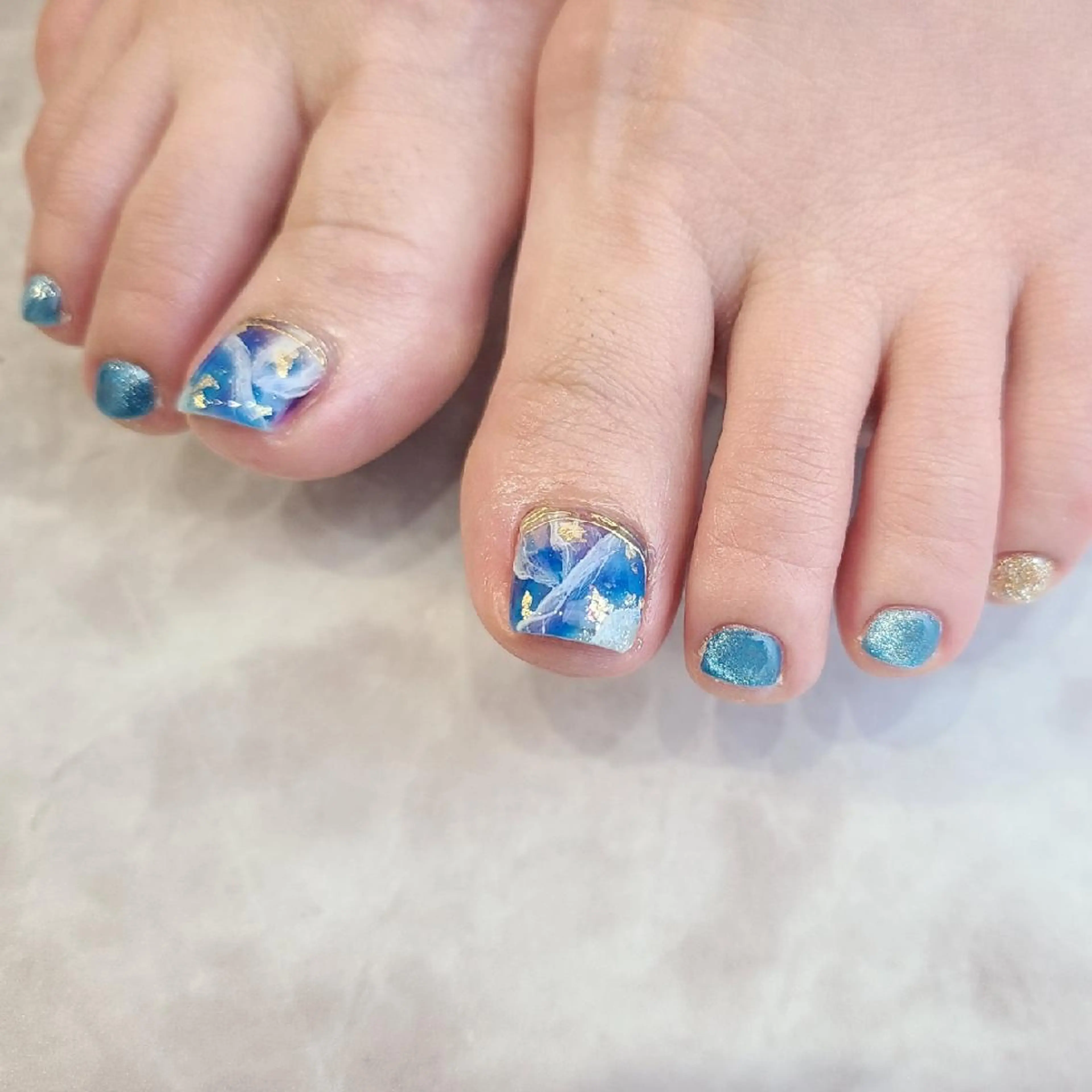 ネイル マグネットネイル ニュアンスネイル フットネイル NOGUCHI  KANAのネイルデザイン