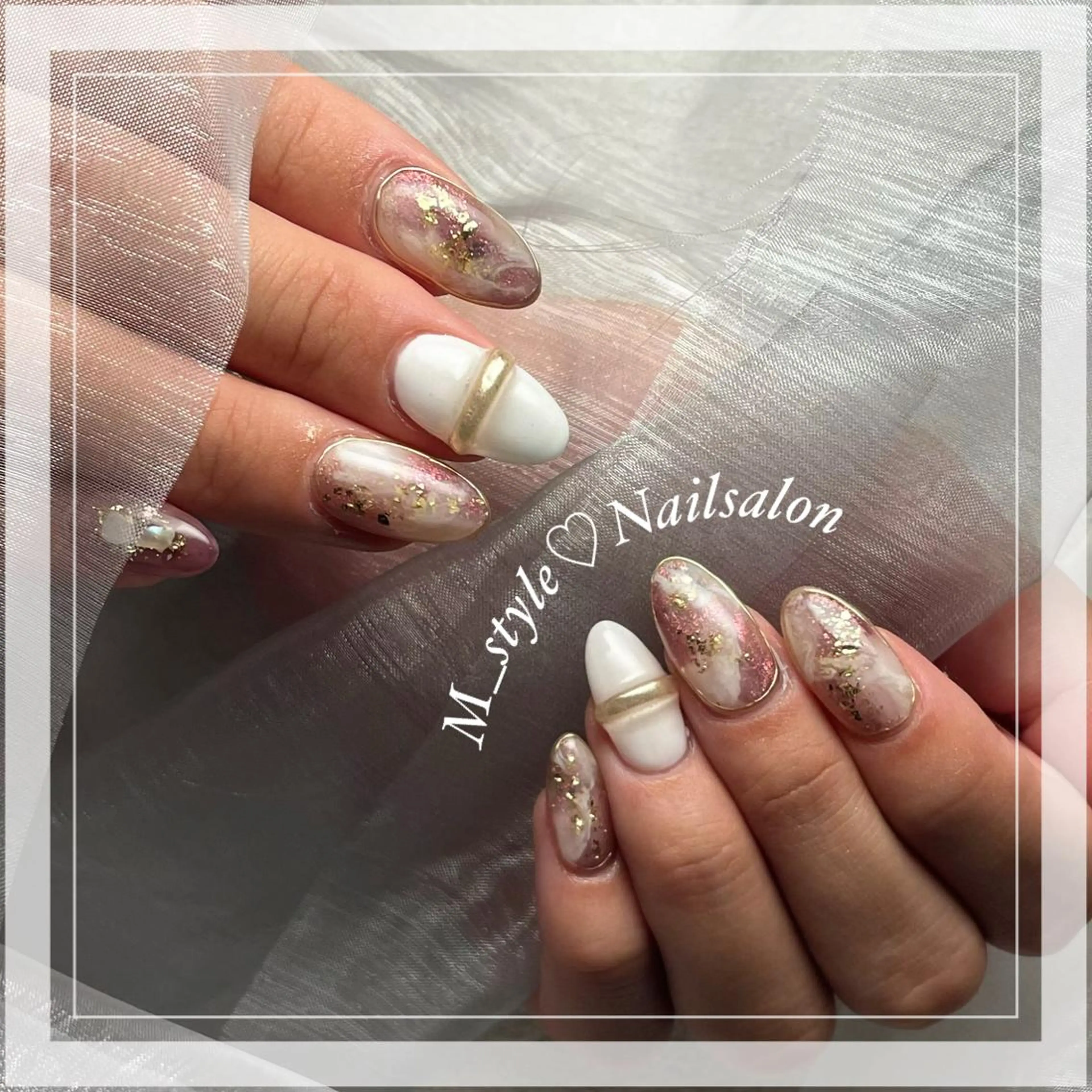 ミディアム ネイル 下妻市ﾈｲﾙｻﾛﾝ M_styleのネイルデザイン