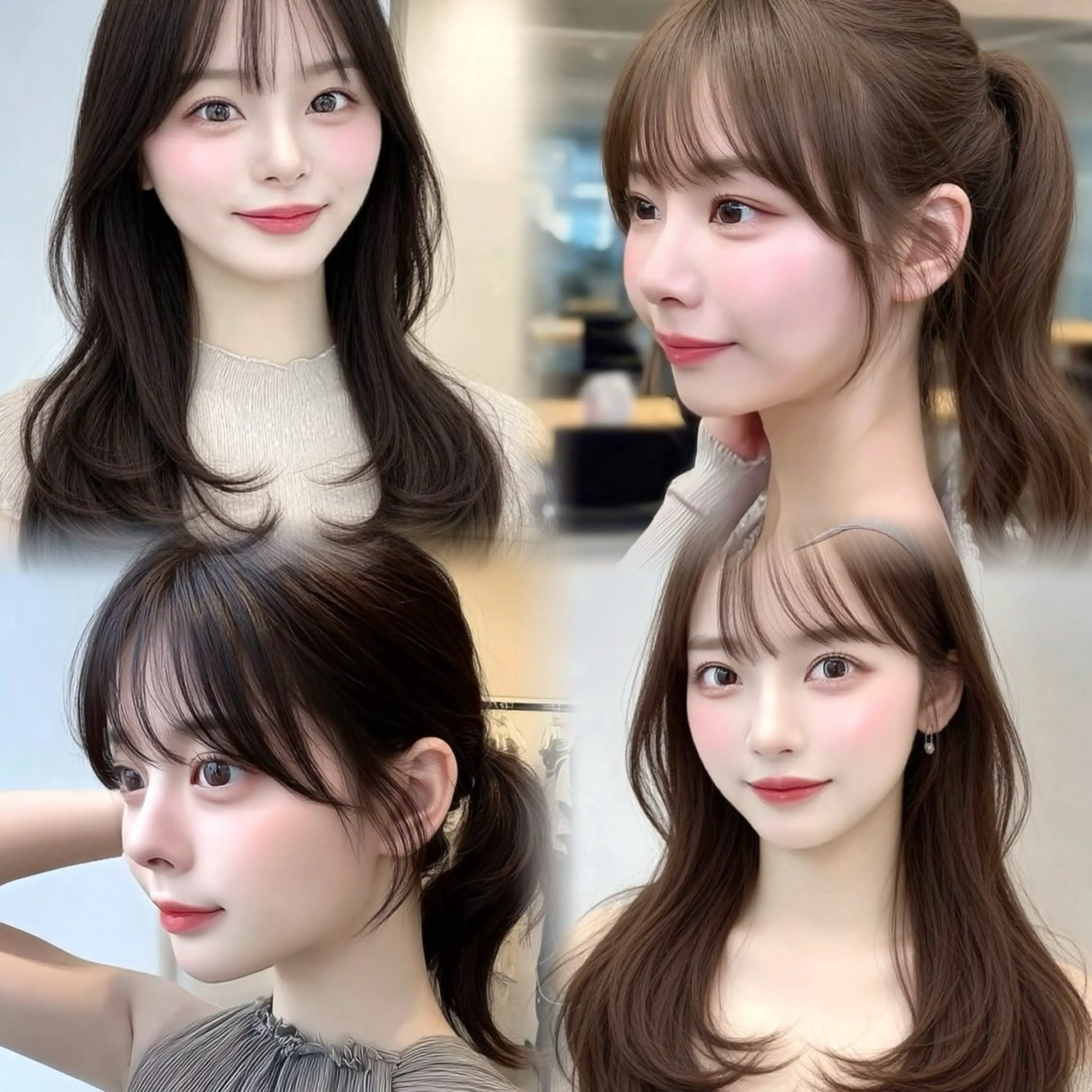 ロング カラー 顔周りカット レイヤーカット 顔周りカット／垢抜け ／京都河原町／ミケのヘアスタイル