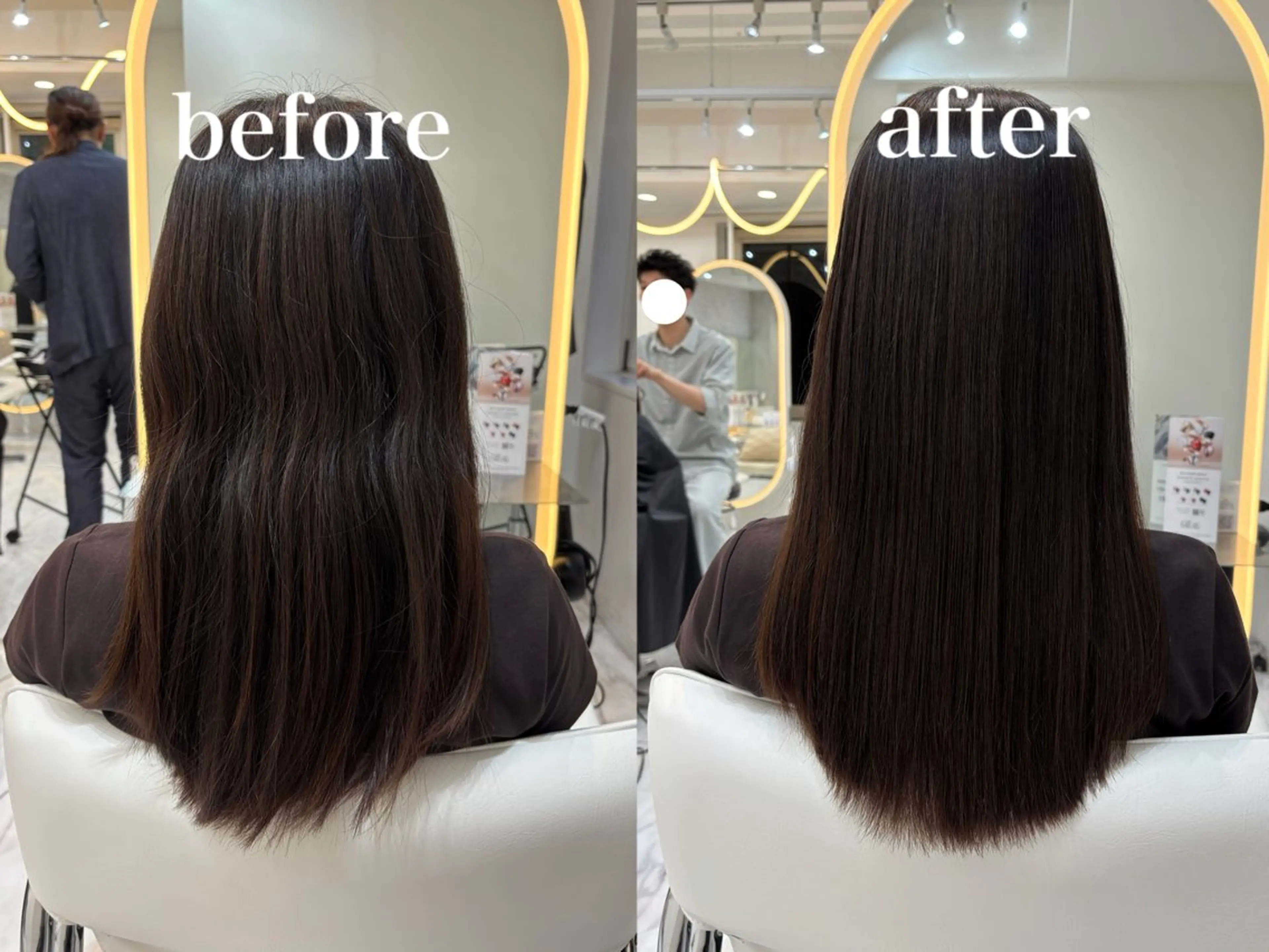 セミロング 縮毛矯正 トリートメント ii+U 銀座【アイユーギンザ】所属・Hikaru 銀座美容師のヘアスタイル