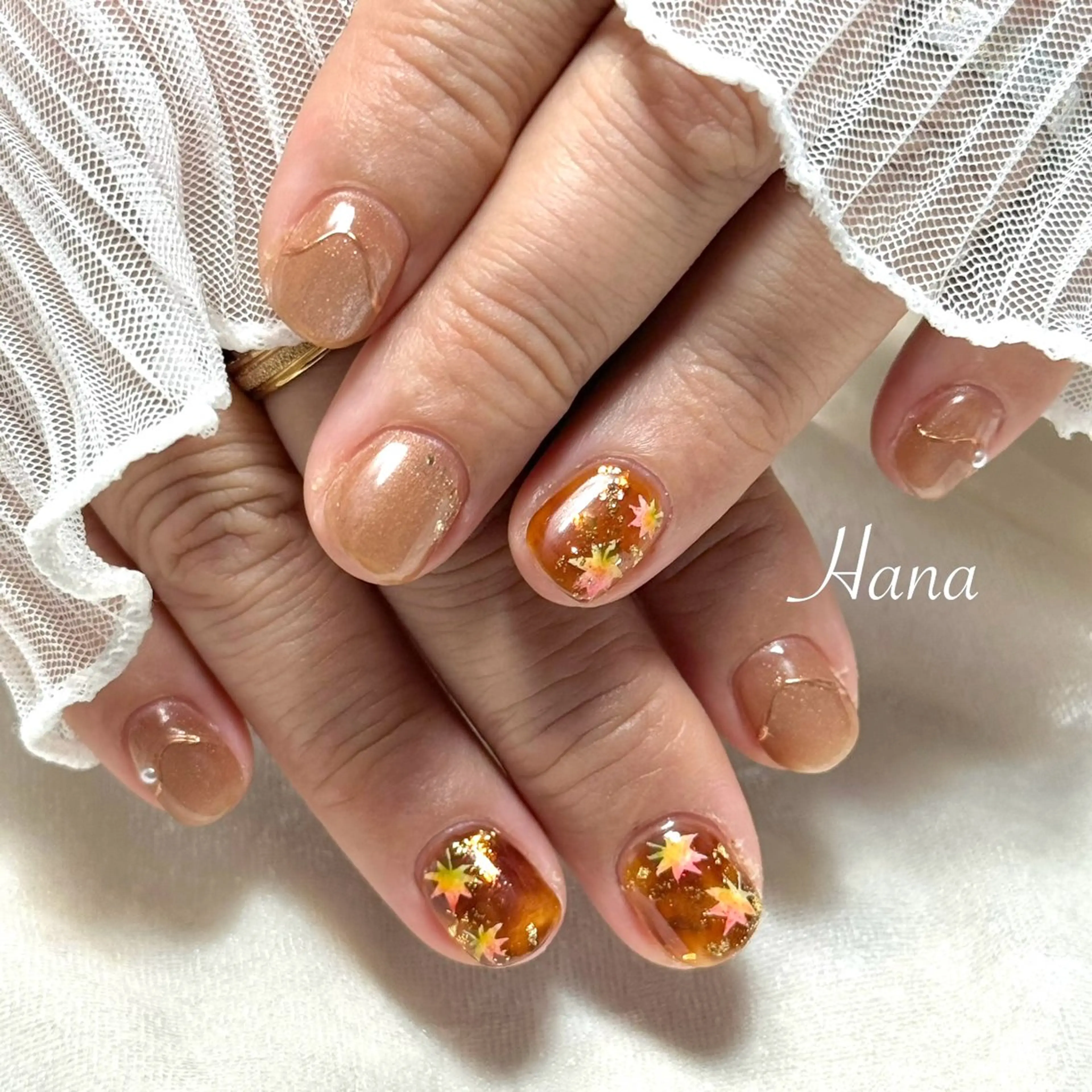 ネイル べっ甲ネイル ハンドネイル Hana_ Rieのネイルデザイン