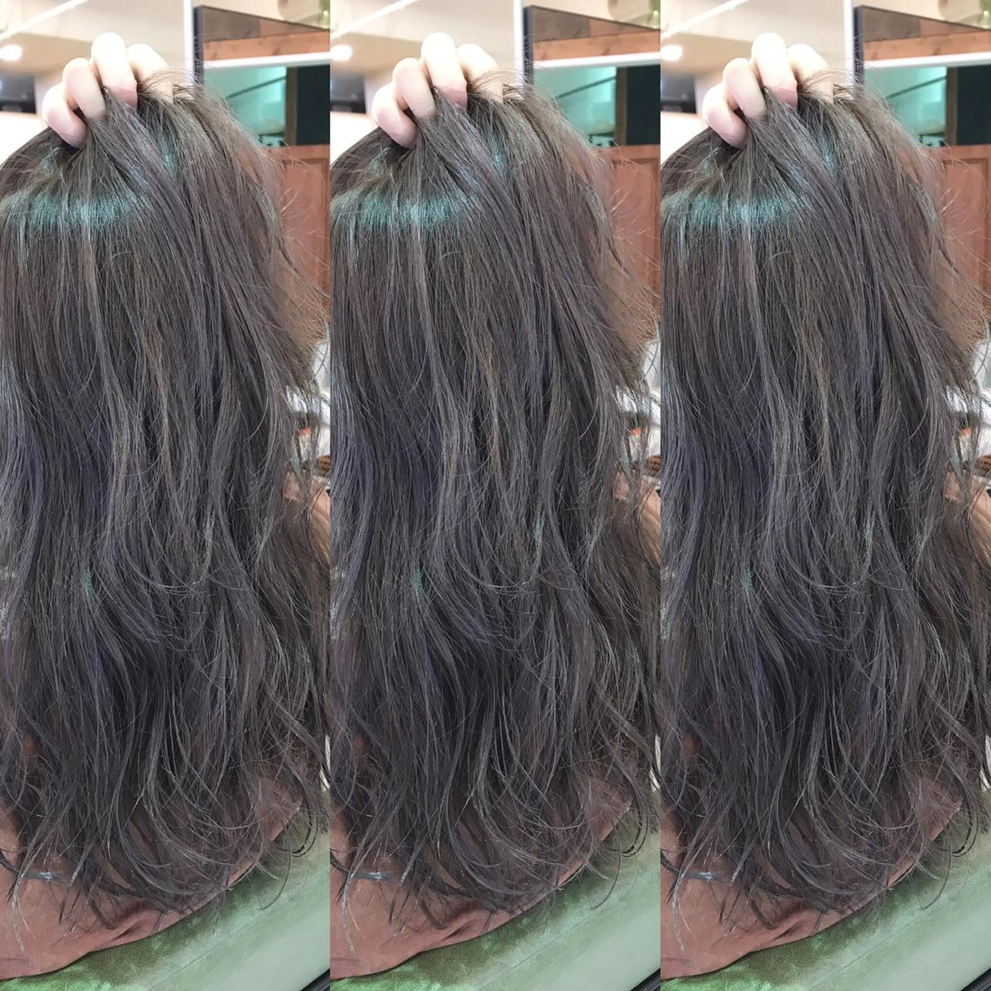 ロング カラー グレージュ ハイライトカラー ラベンダーカラー ハイライト 青木 茂樹⭐️ 透明感カラーのヘアスタイル