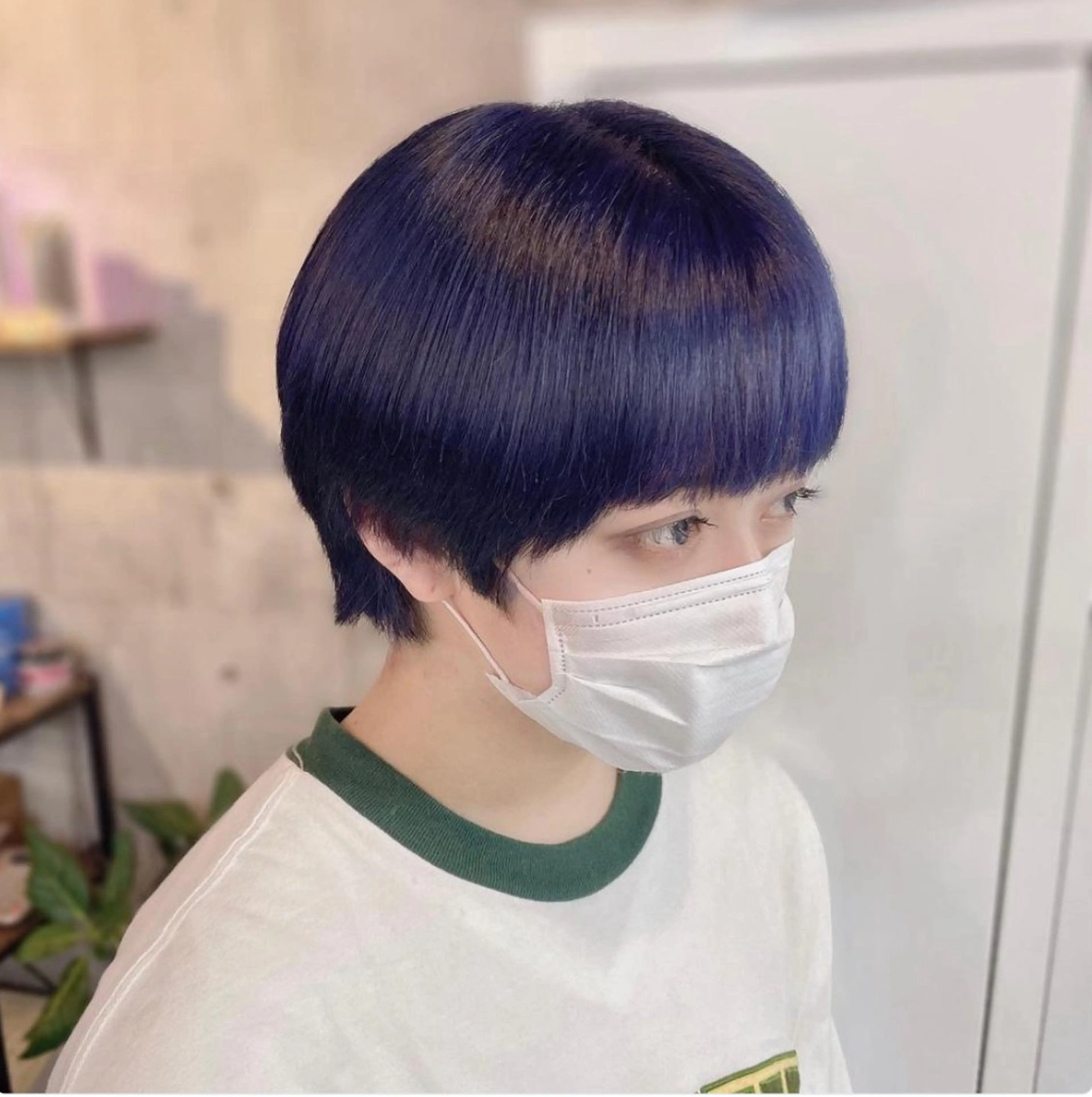 セミロング カラー メンズ メンズブリーチ ブリーチ ブロンド パープルカラー ホワイトブロンド MIRAC所属・Ryoichi⛓️ 韓国ヘア/ハイトーンのヘアスタイル