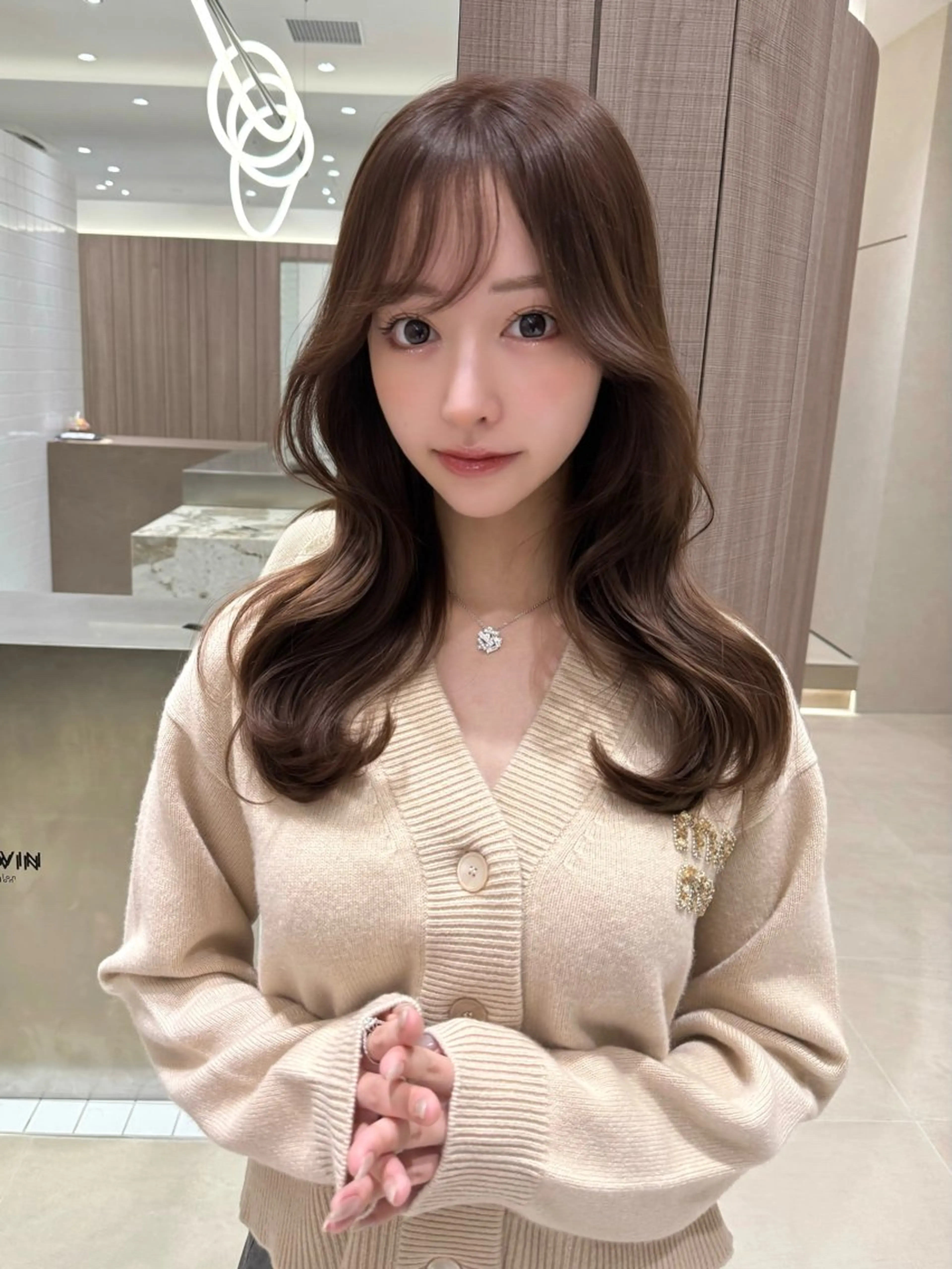 ロング カラー カット ヘアカラー トリートメント 韓国ヘア🤍顔周り/ 髪質改善✨/林遼一郎のヘアスタイル