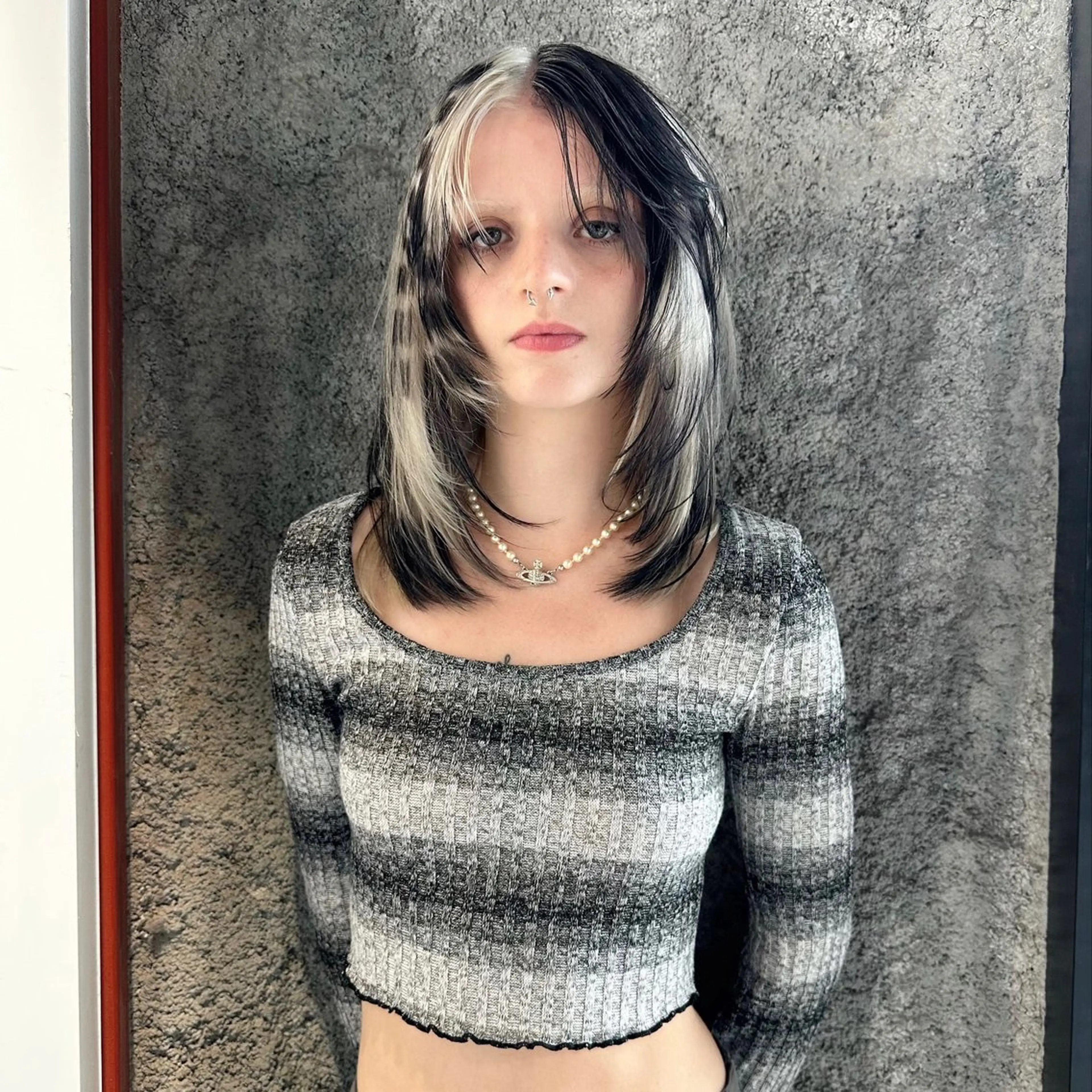 ミディアム カラー デザインカラー ヘアカラー bloc japon所属・ﾌﾞﾚｲｽﾞ˚✧₊⁎ ﾚｲﾔｰToriのヘアスタイル