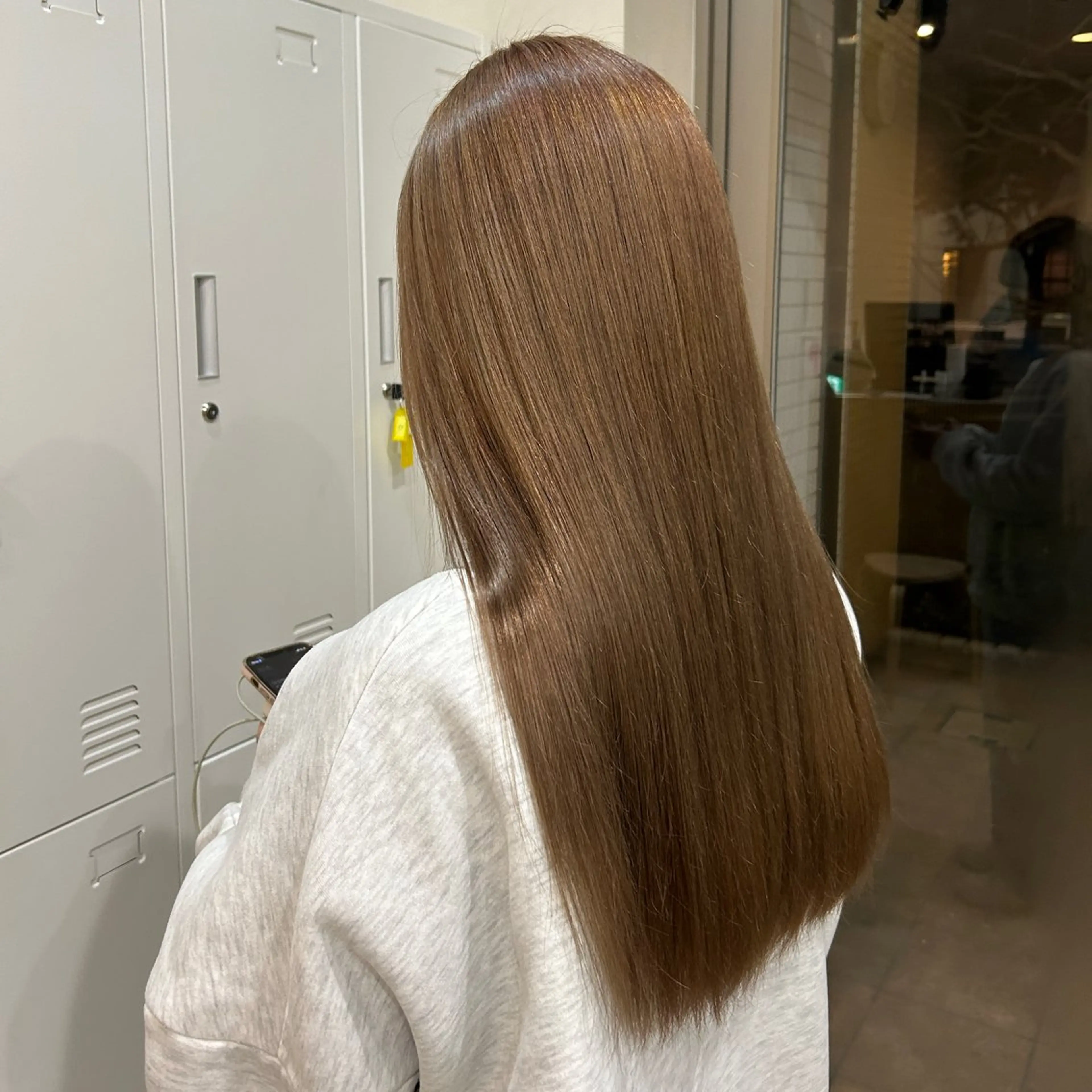 ロング カット ヘアカラー トリートメント MIDORI🌙 透明感/ベージュのヘアスタイル