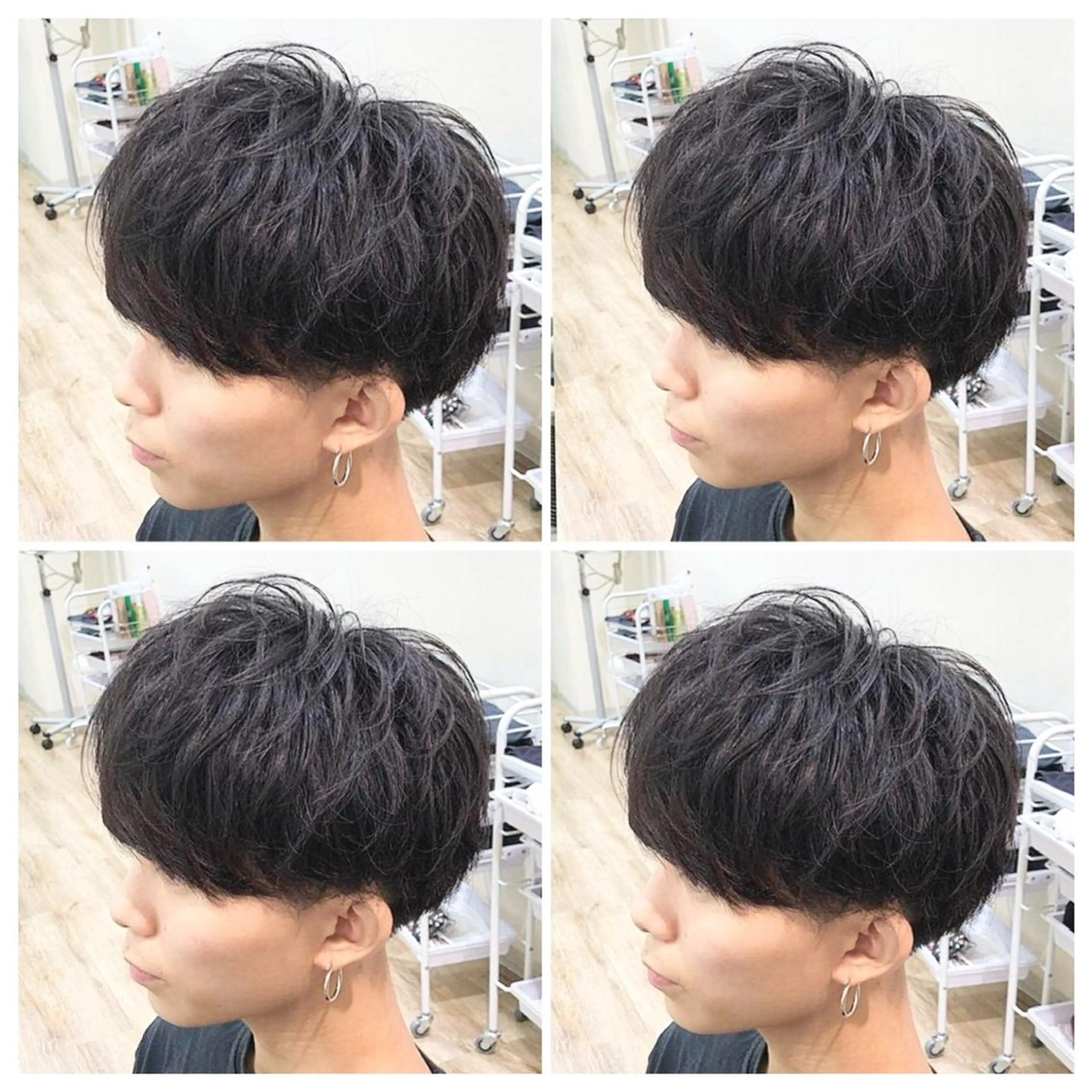 ミディアム メンズ カット 🟣メンズパーマ 川端 永遠🟣のヘアスタイル