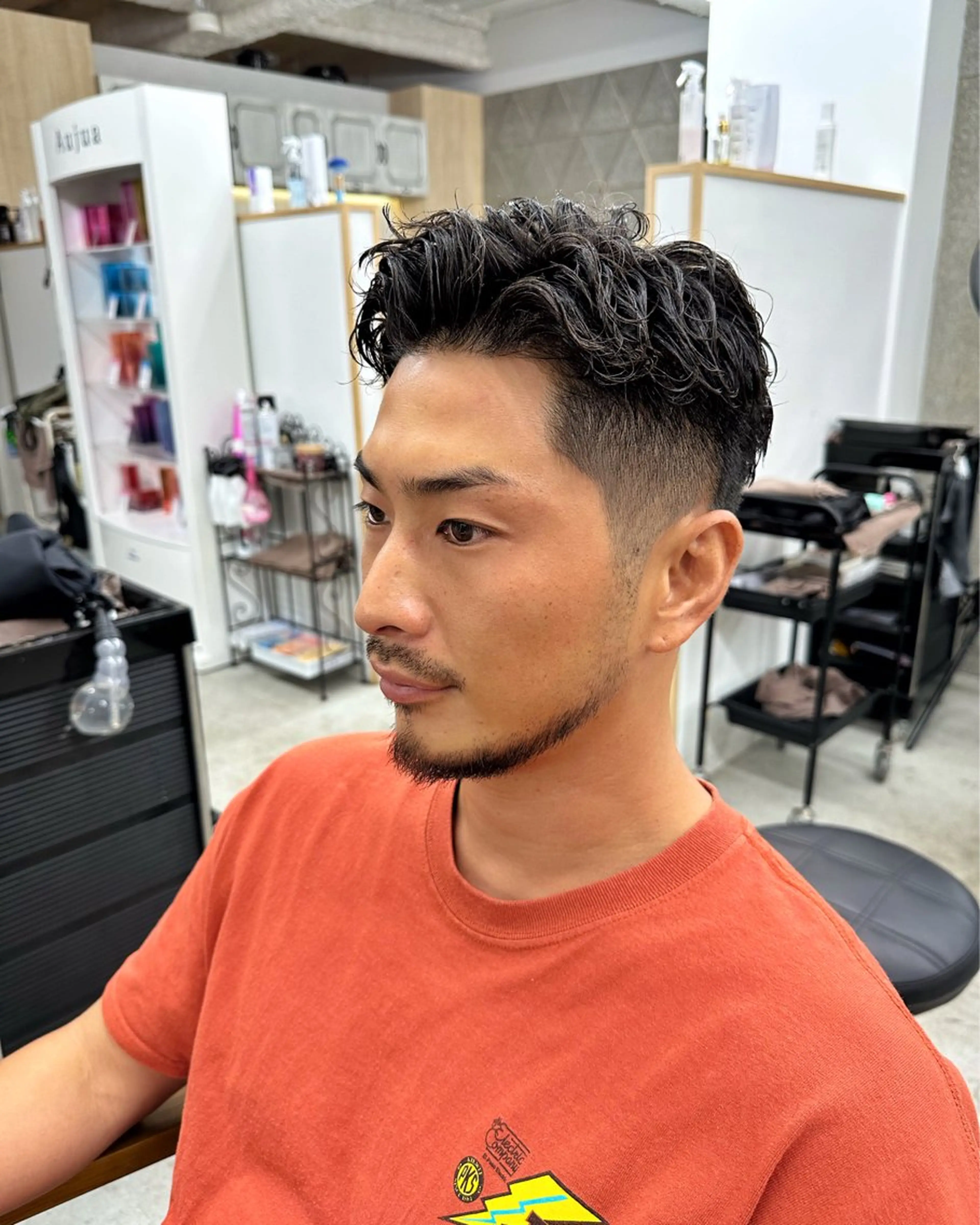 パーマ メンズ 八谷 将平のヘアスタイル