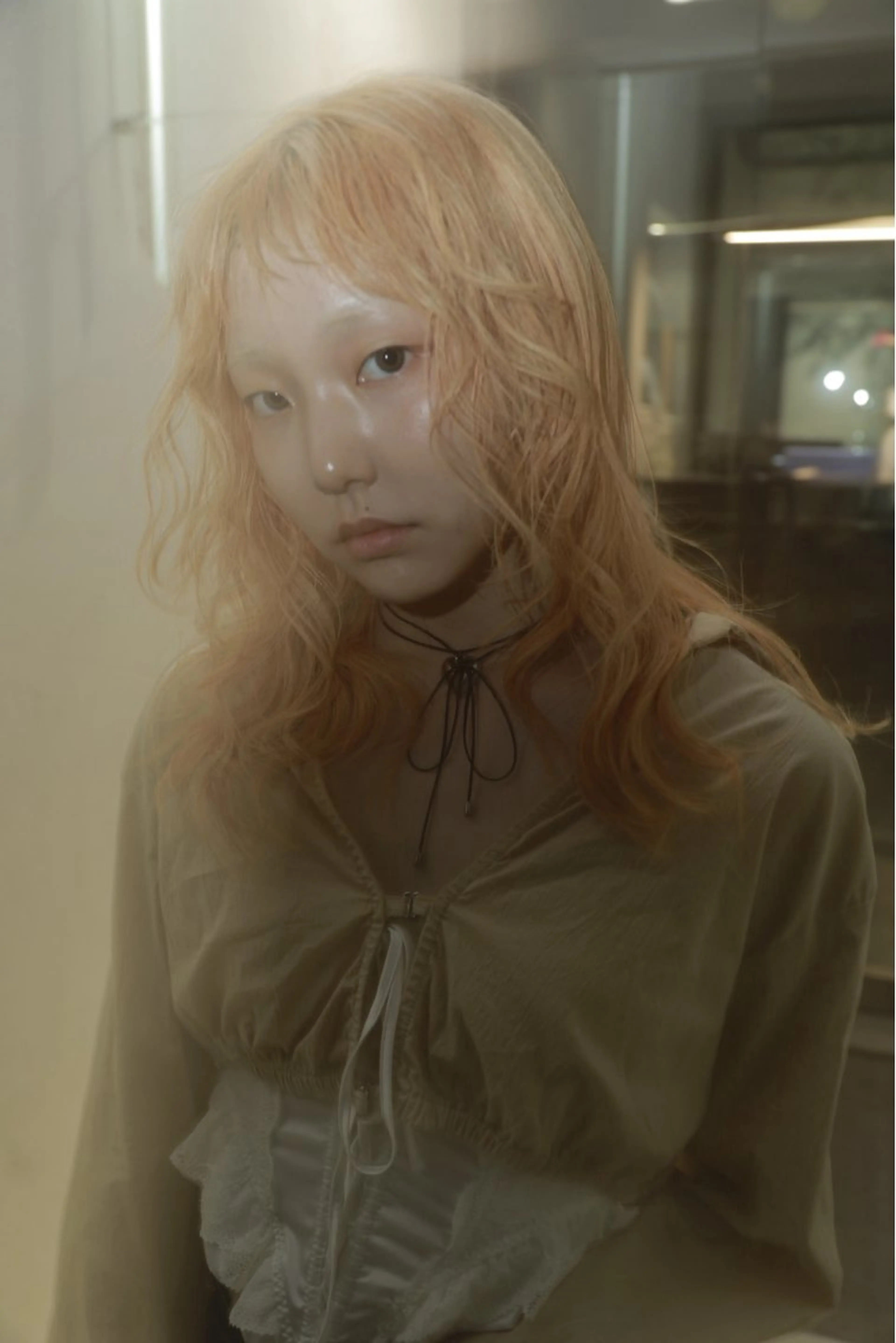 ミディアム ブリーチモデル募集 古内柊のヘアスタイル