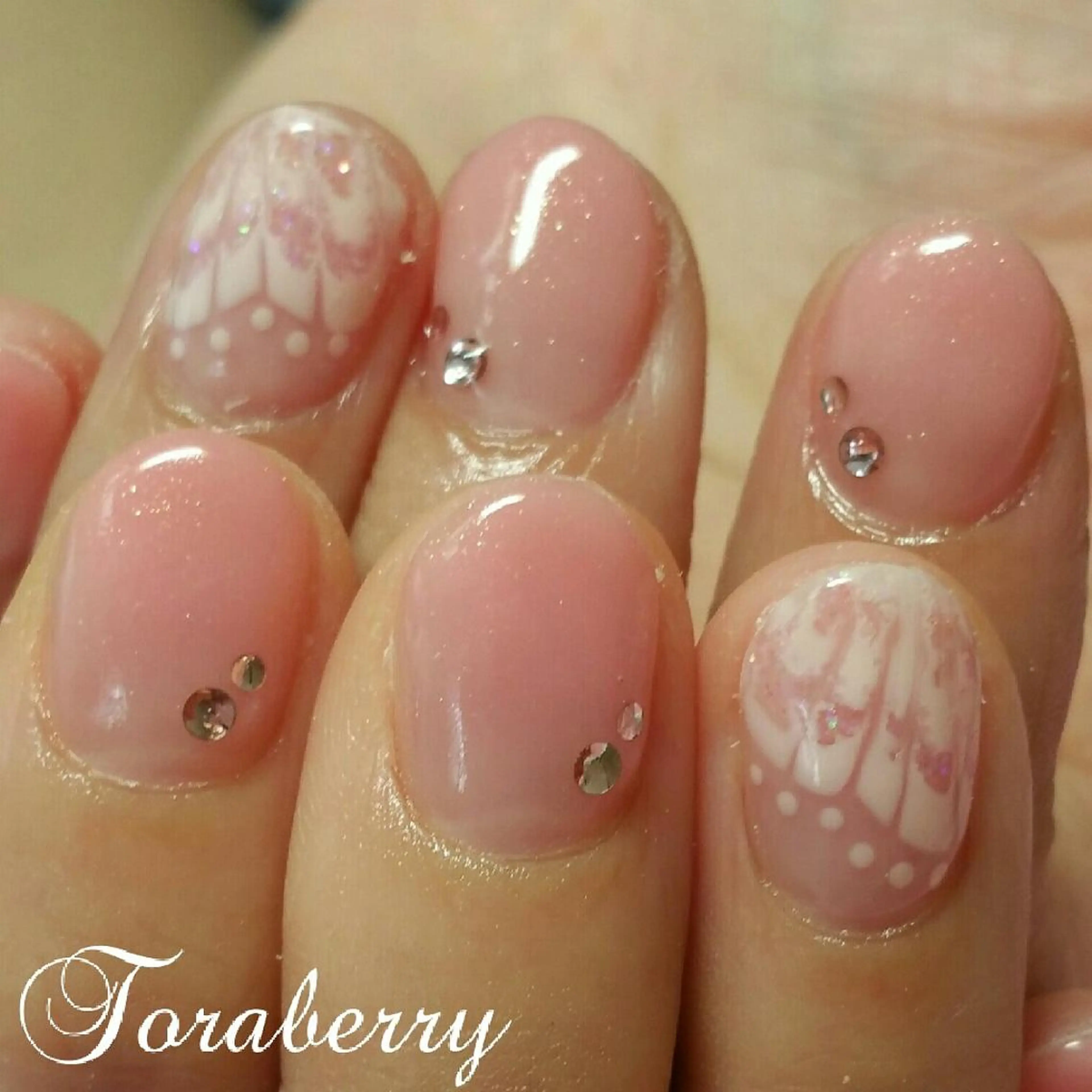 ネイル レース ピーコックネイル ハンドネイル ネイリスト なつみのネイルデザイン