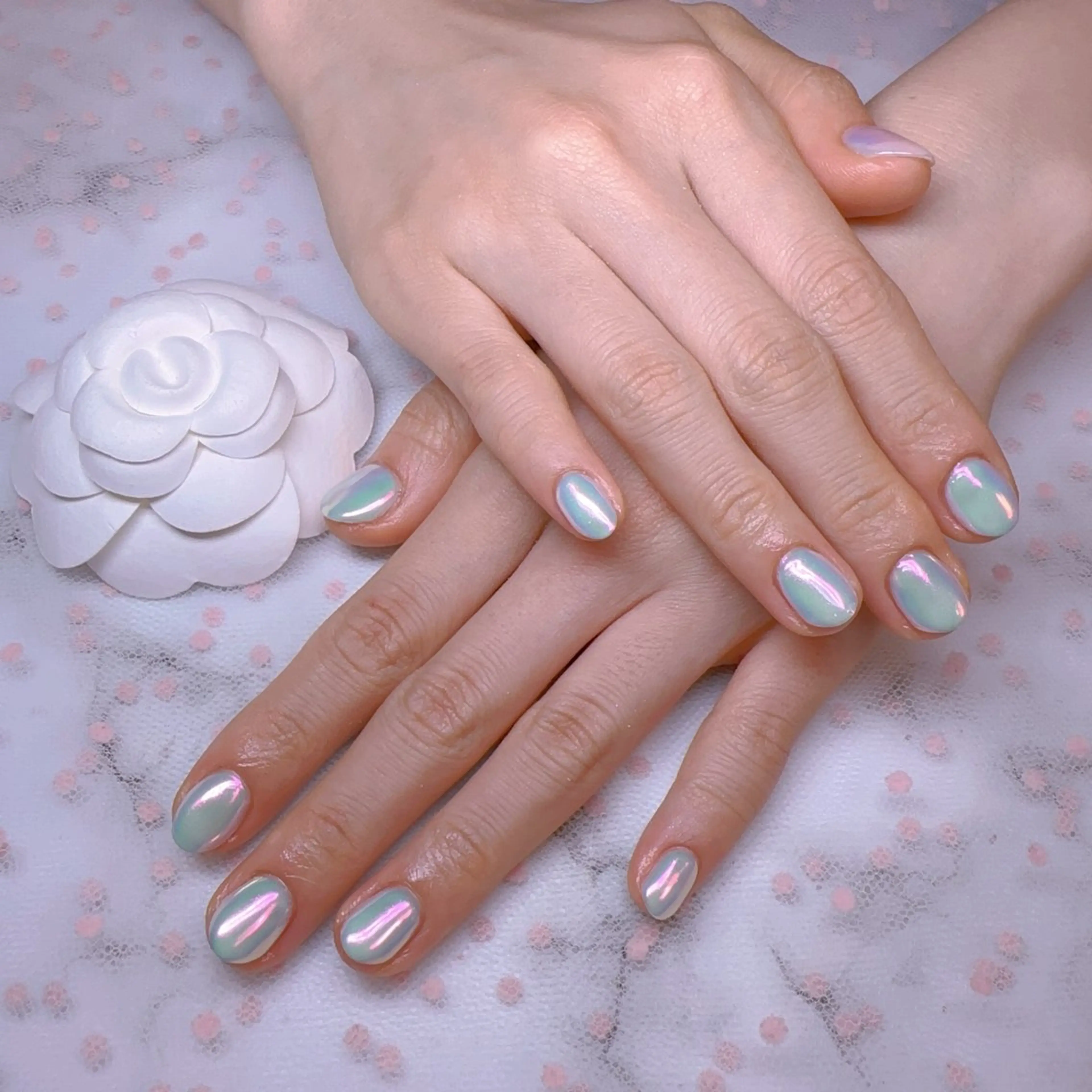 ネイル オーロラネイル フットネイル 韓国ネイル ラメ(グリッター) ラメグラデーション ハンドネイル Belle nail salon 新小岩のネイルデザイン