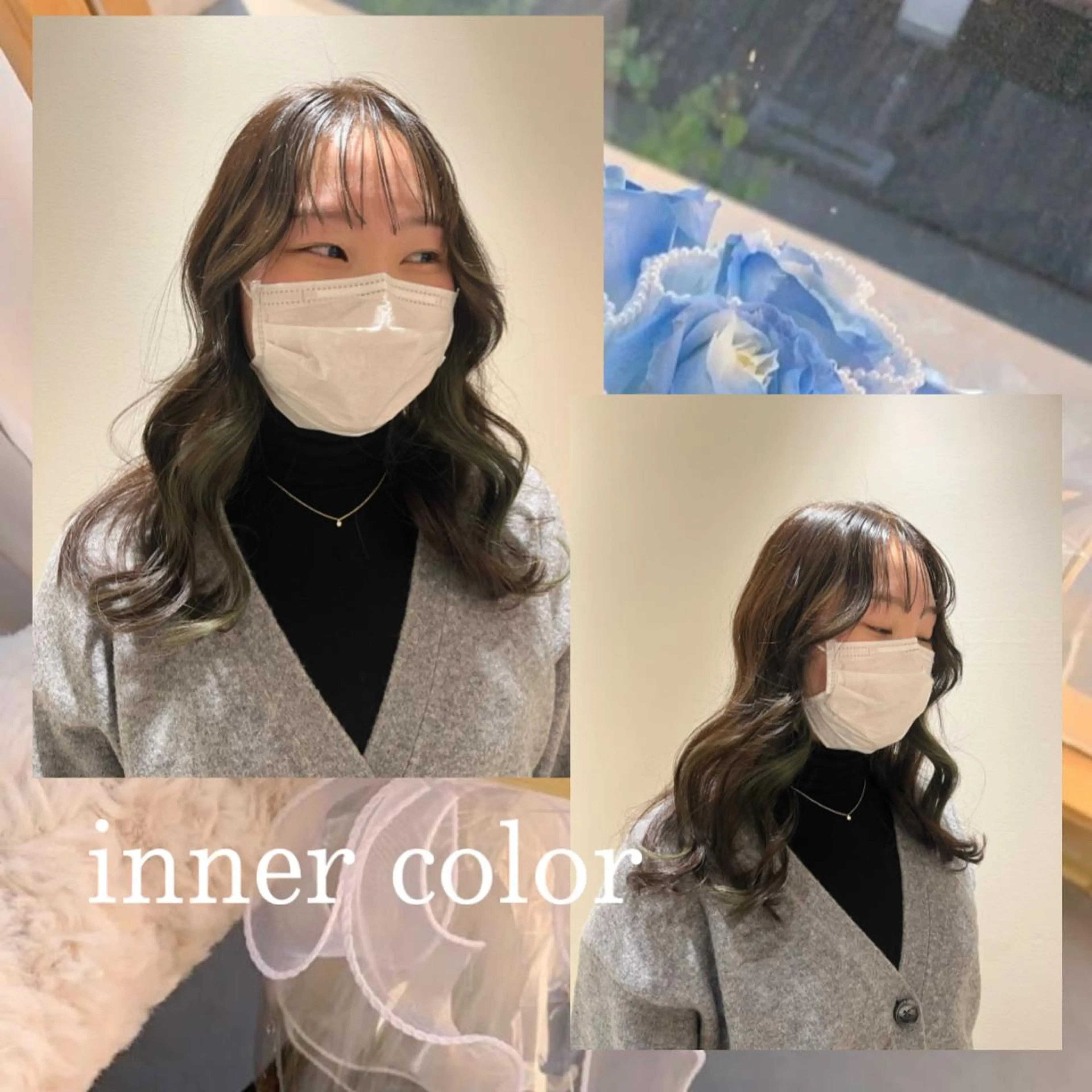 セミロング カラー ヘアアレンジ インナーカラー カット ヘアカラー トリートメント eN°byyoureshair所属・🎀若者人気No.1 湯川響🎀のヘアスタイル