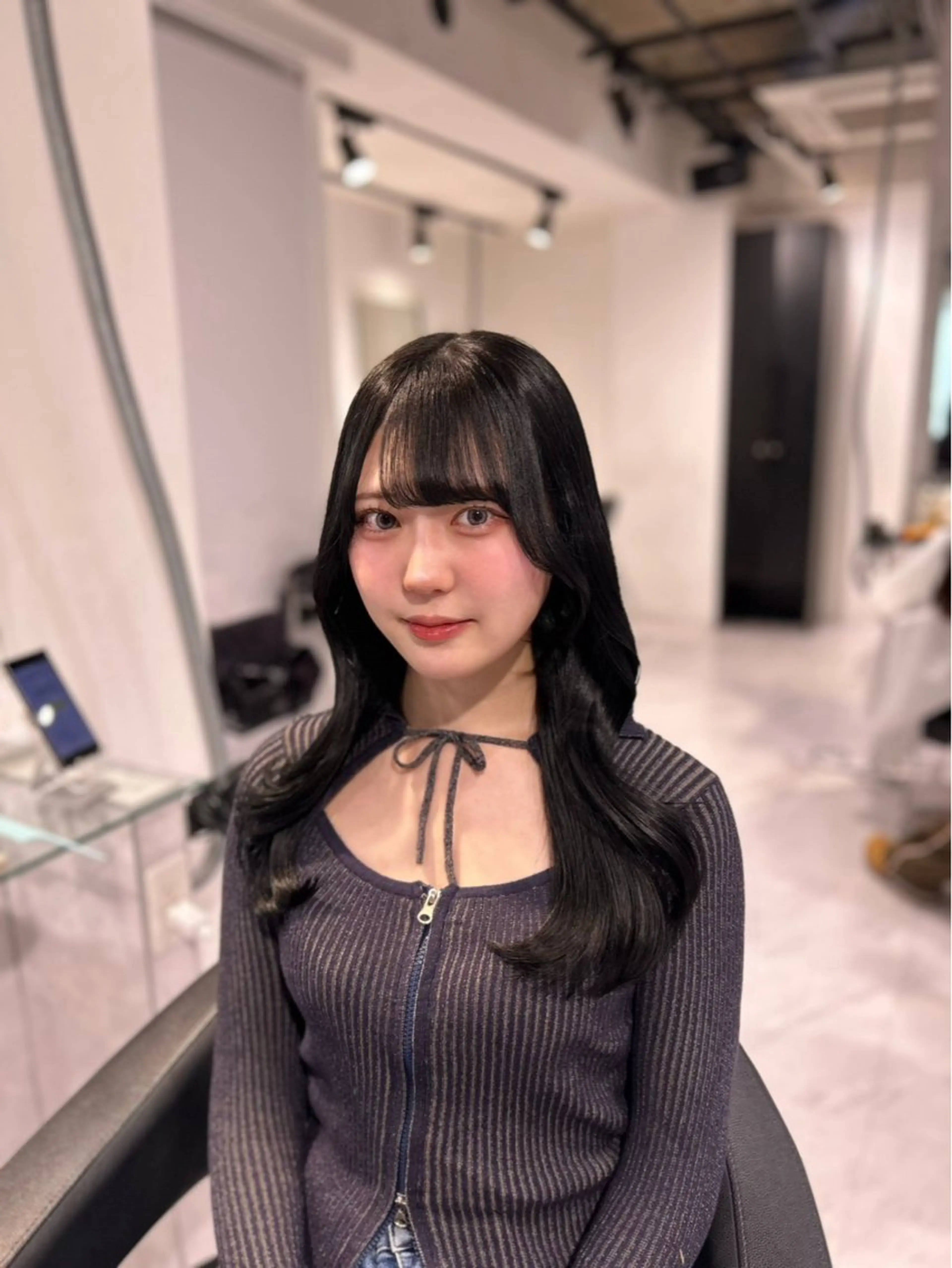 ロング カラー ヘアカラー トリートメント 表参道/透明感カラー /暗髪/ジュキヤのヘアスタイル