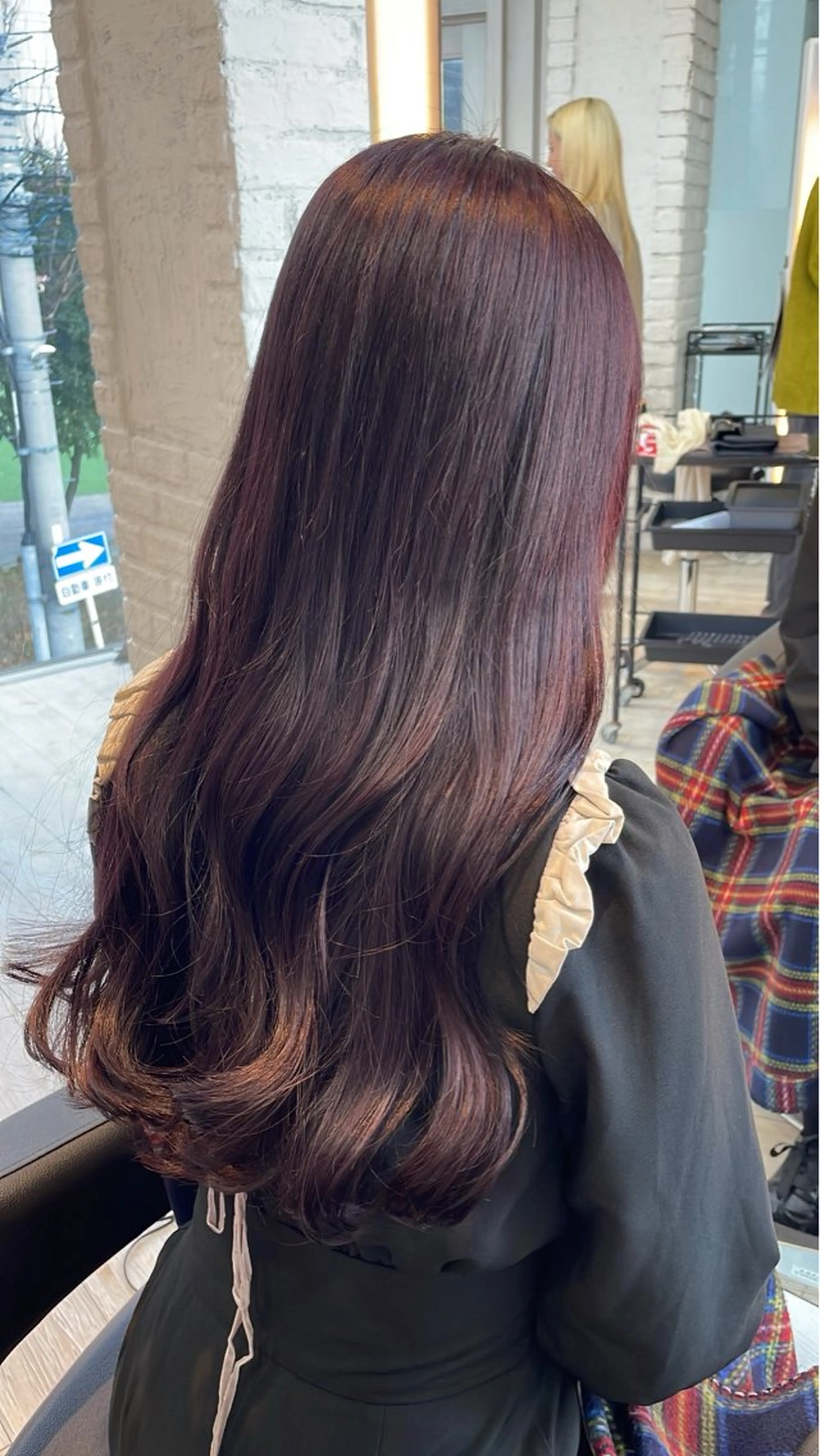 ロング カラー ブリーチ ディープラベンダー ラベンダーカラー ラベンダーピンク ピンクカラー ヘアカラー トリートメント ブリーチ/髪質改善/ 透明感カラー/暖色のヘアスタイル