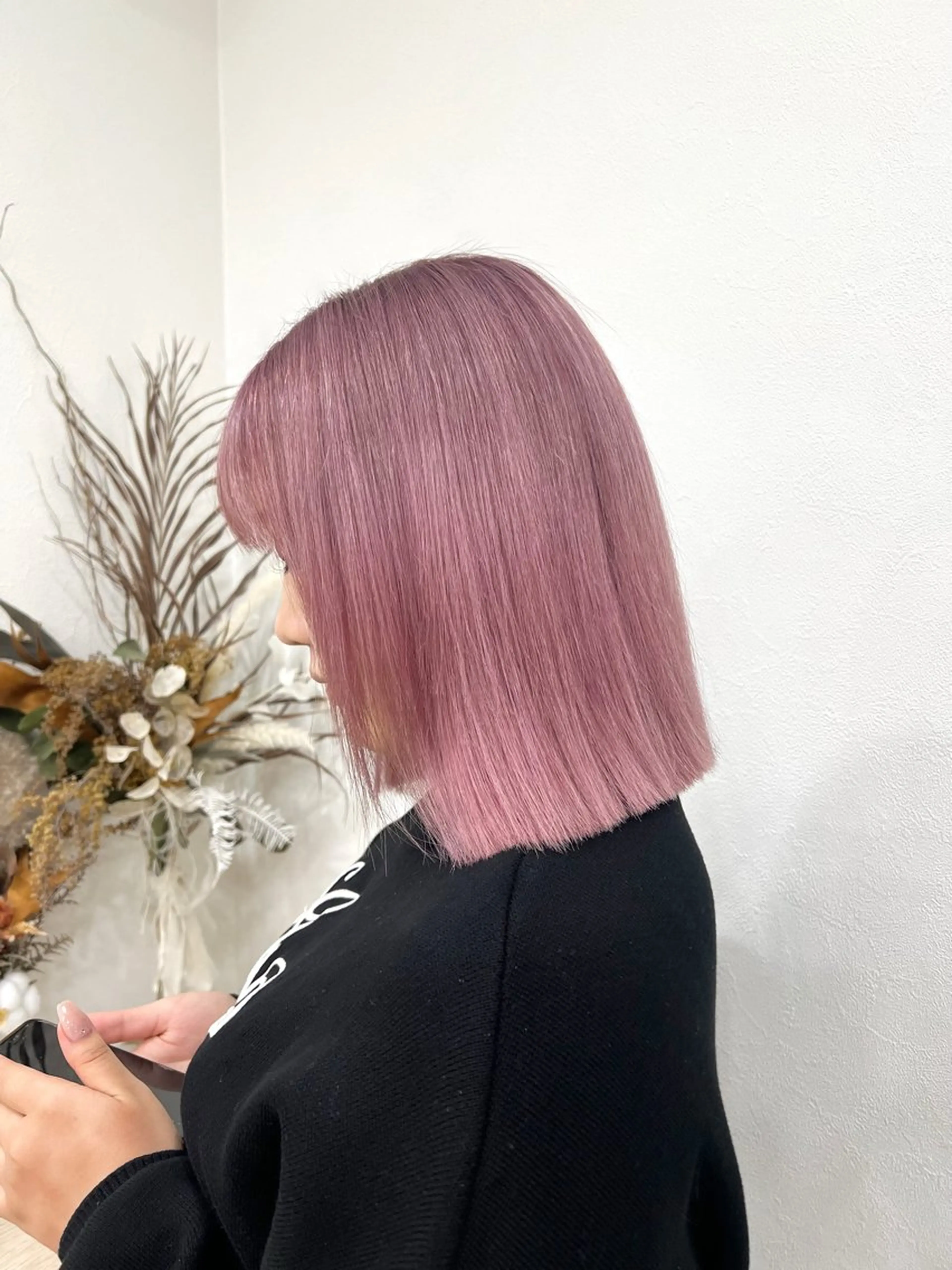 ミディアム カラー ヘアカラー トリートメント TOKI mahoのヘアスタイル