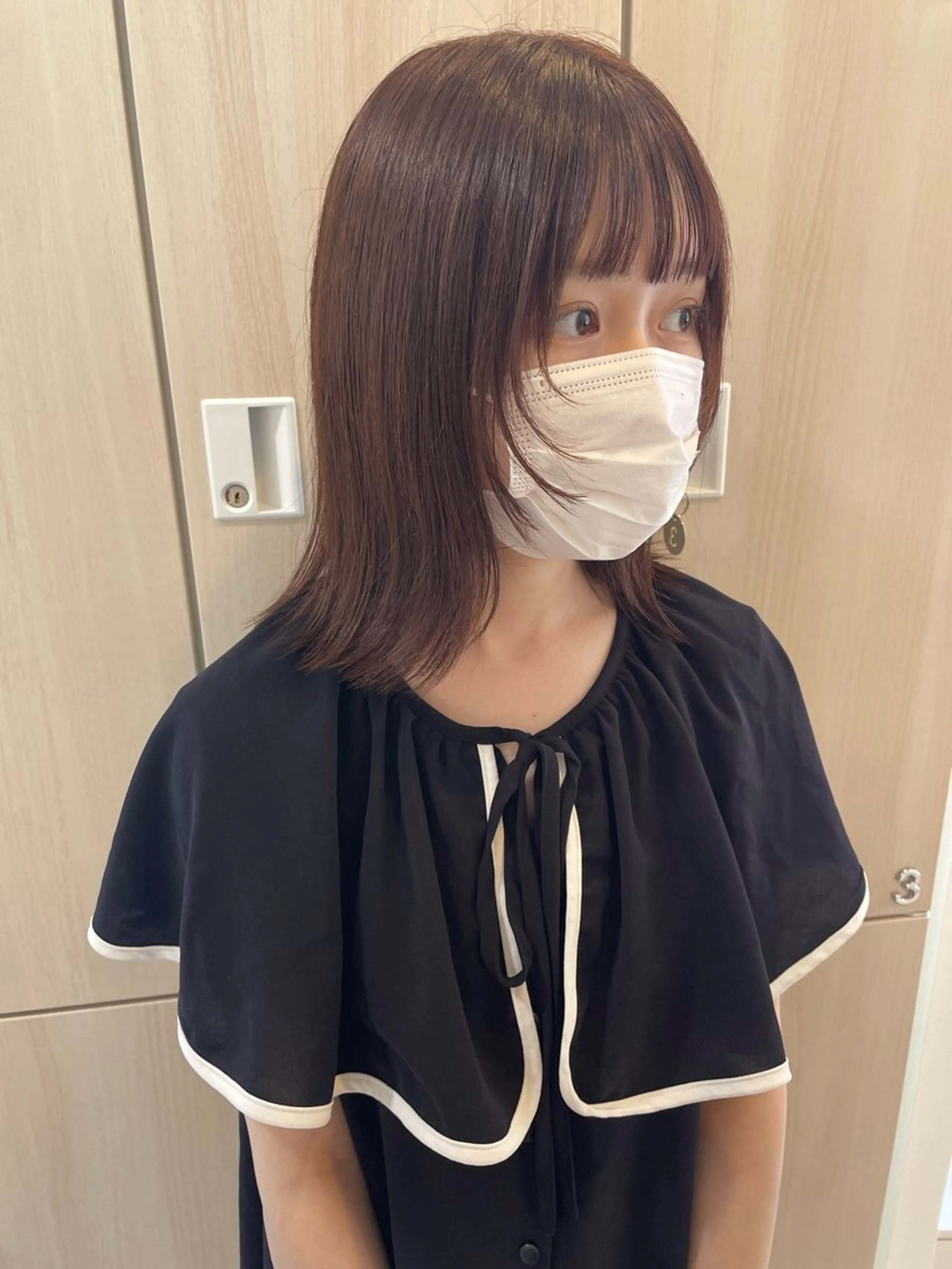 ミディアム ボブ 顔まわりレイヤー レイヤーカット カット ヘアカラー 【ボブ/個室サロン】 癒し空間mimuraのヘアスタイル