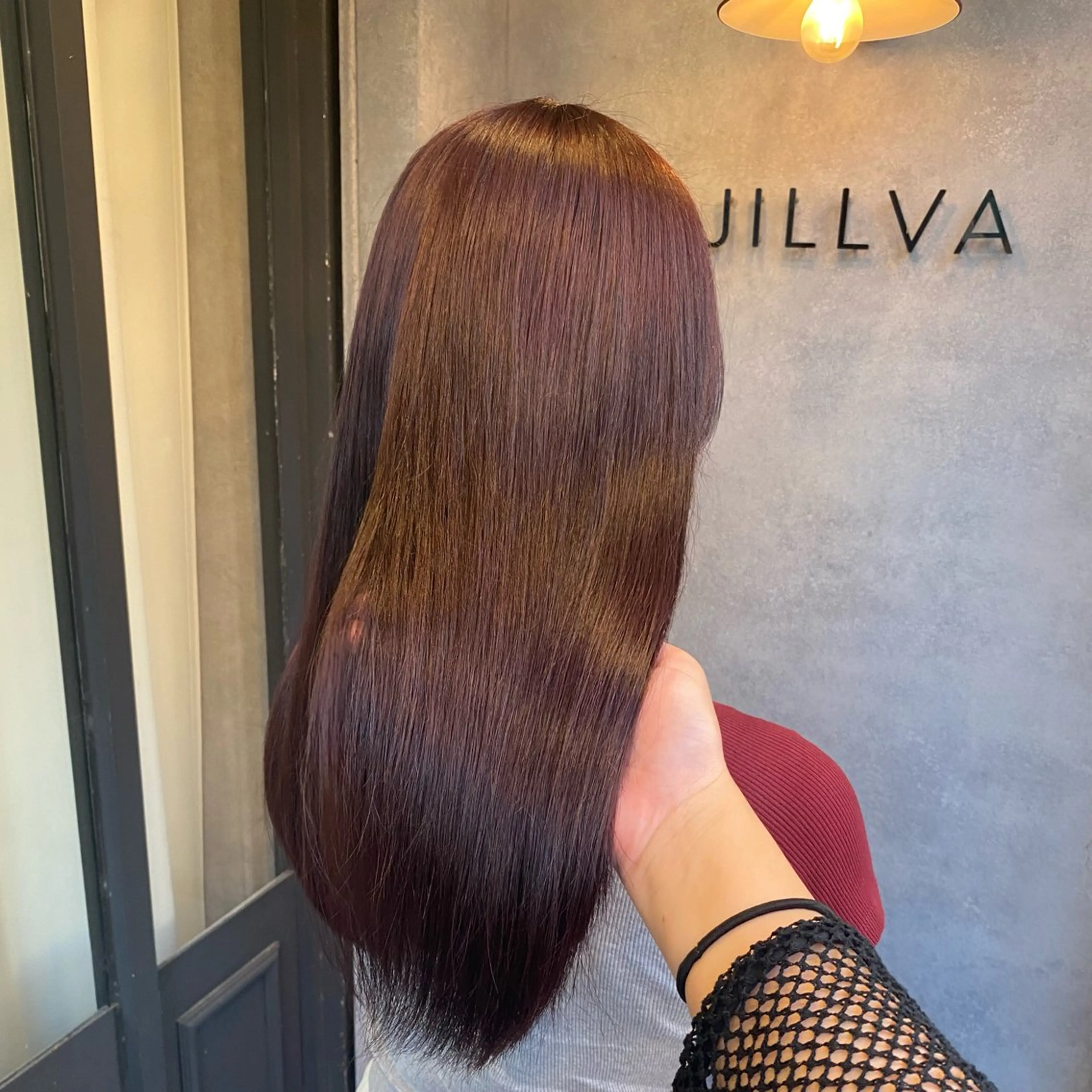 ロング カラー カシス ピンクカラー ヘアカラー トリートメント 🫧透明感カラー 🫧 ジルバ清水南海のヘアスタイル