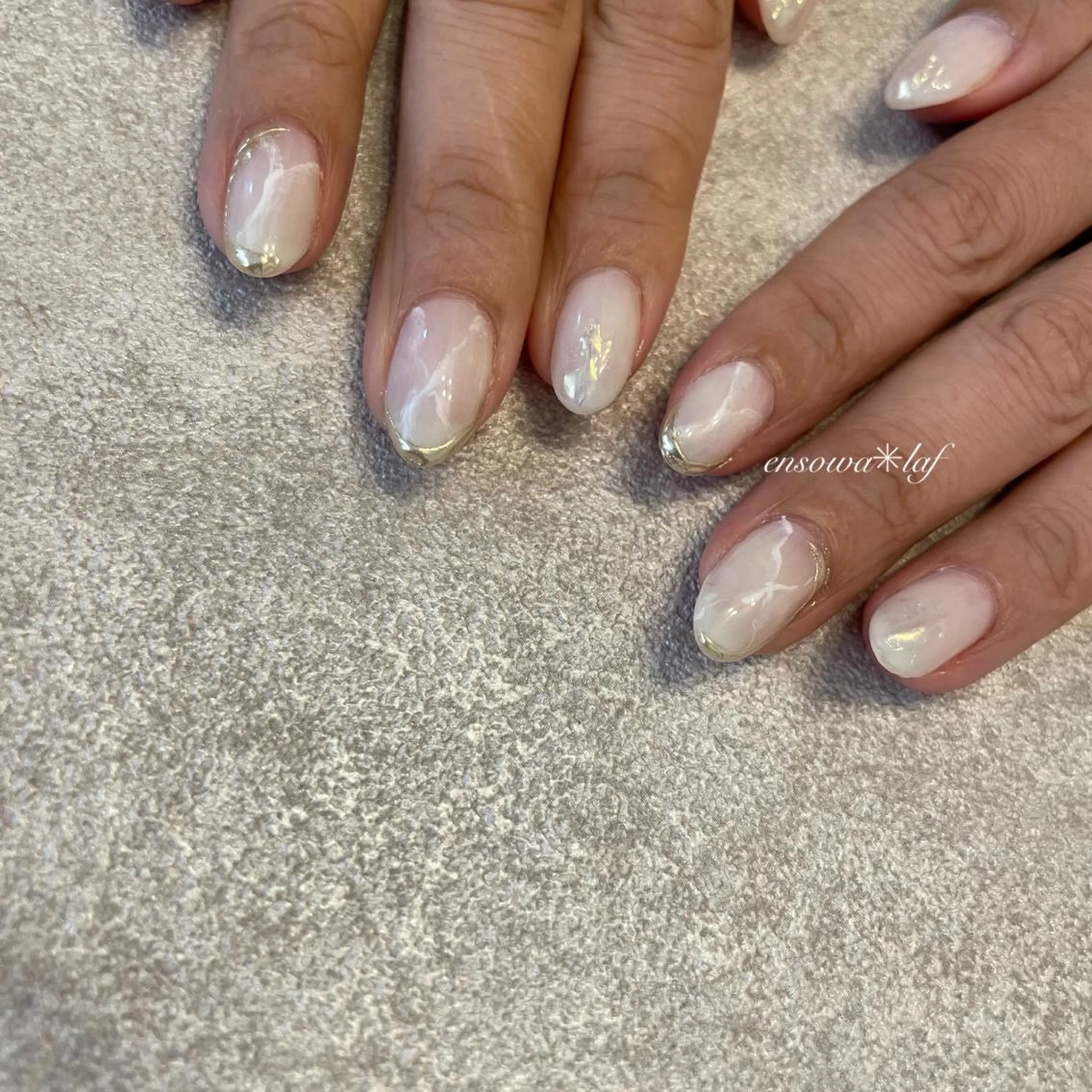 ネイル アートネイル オーロラネイル クリアネイル フレンチネイル ジェルネイル ensowa✱laf NAILのネイルデザイン