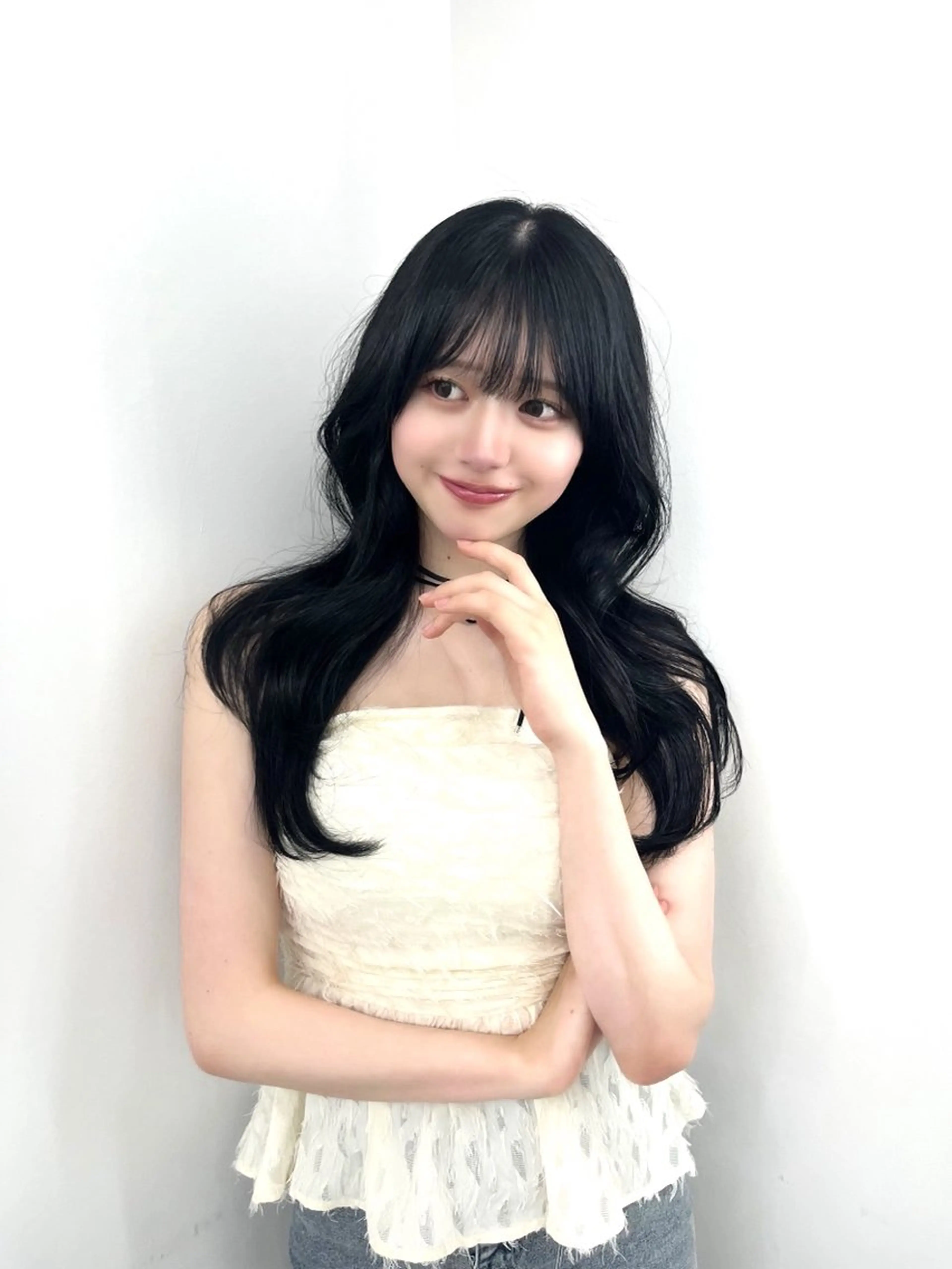 ロング アッシュ ボブ くびれヘア 顔まわりレイヤー 顔周りカット 透明感カラー💕 kanatoのヘアスタイル
