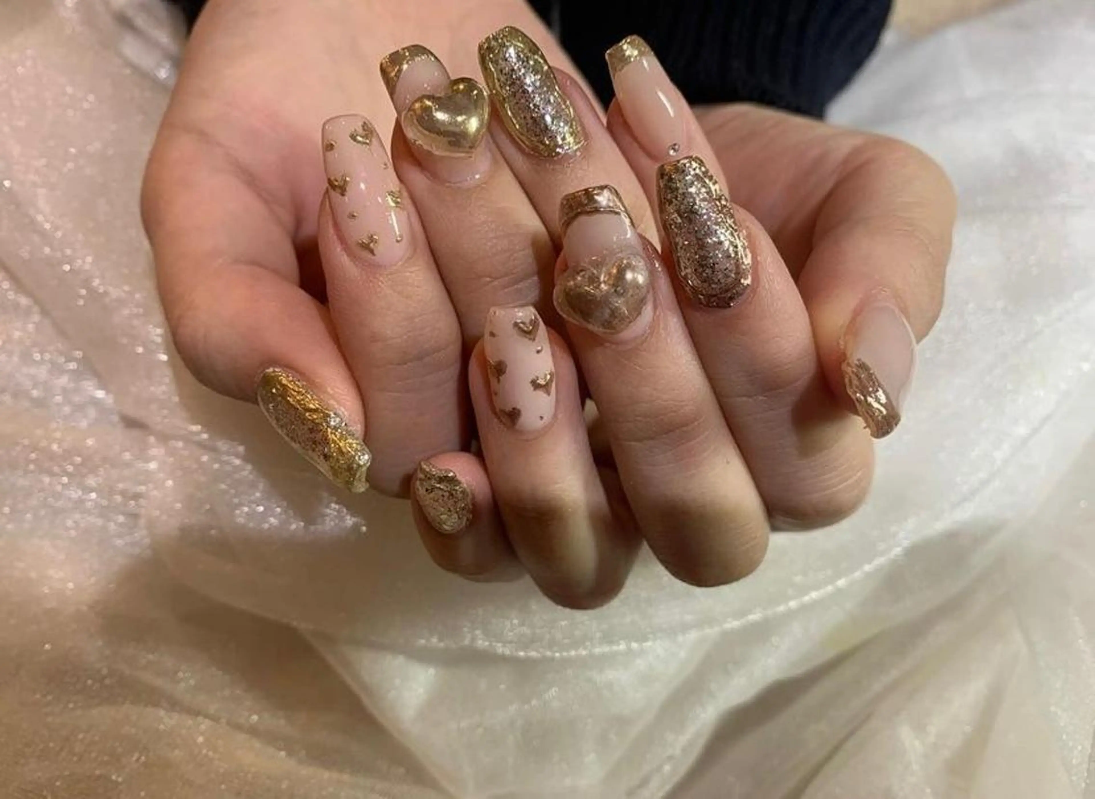ネイル ストーンネイル Hair＆Esthe＆Nail　Garden所属・Garden Takeuchiのネイルデザイン
